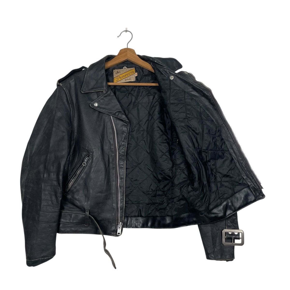 Schott Vtg 80s Schott Perfecto Double Colar Biker Leather Jacket Size US M / EU 48-50 / 2 - 9 Thumbnail