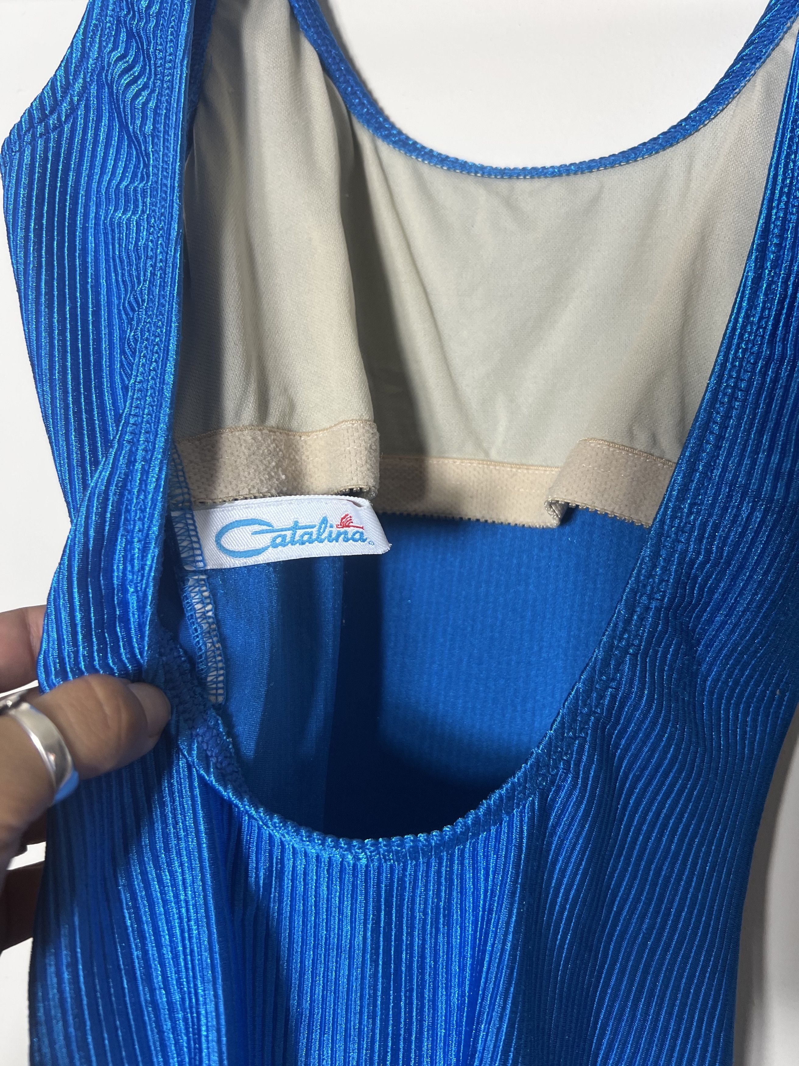 Catalina Vintage 90's Catalina Swimwear Ribbed One Piece Swim Suit Size ONE SIZE - 6 Thumbnail