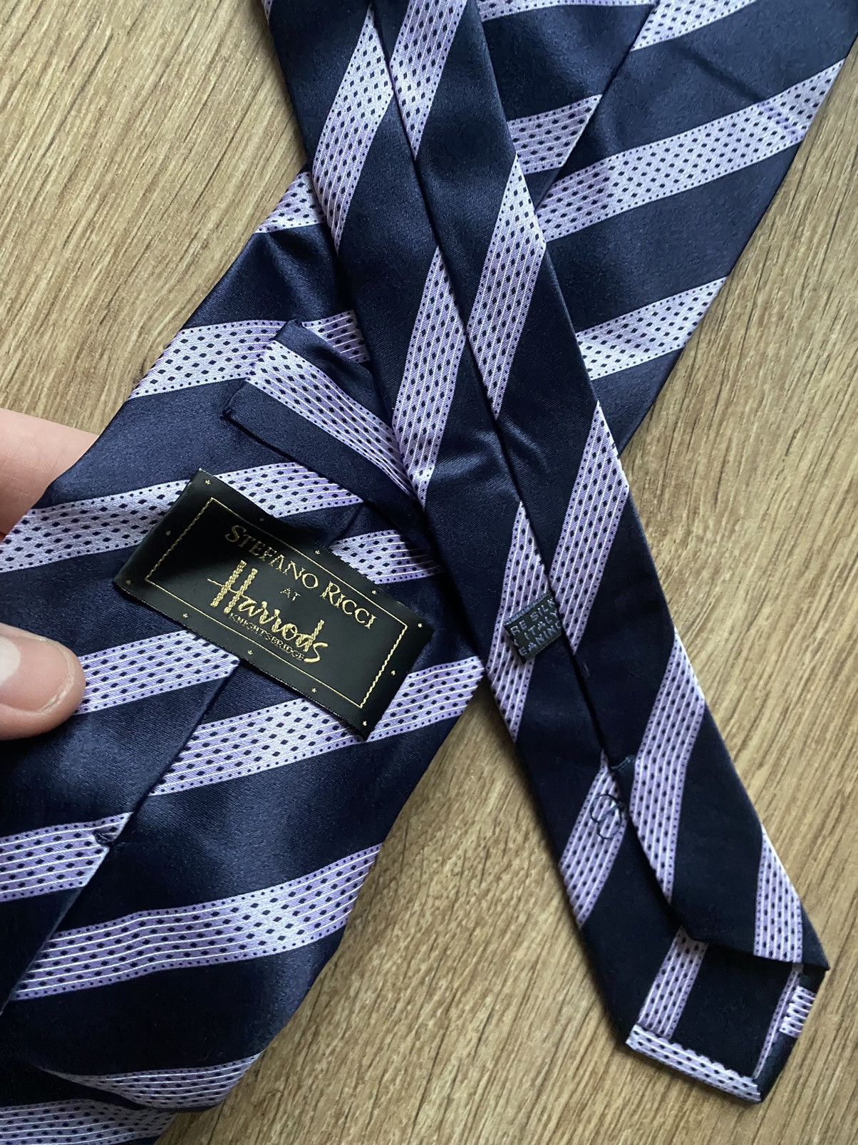 Stefano Ricci Rare Tie Luxury Brand Stefano Ricci 100% silk striped tie Size ONE SIZE - 4 Thumbnail