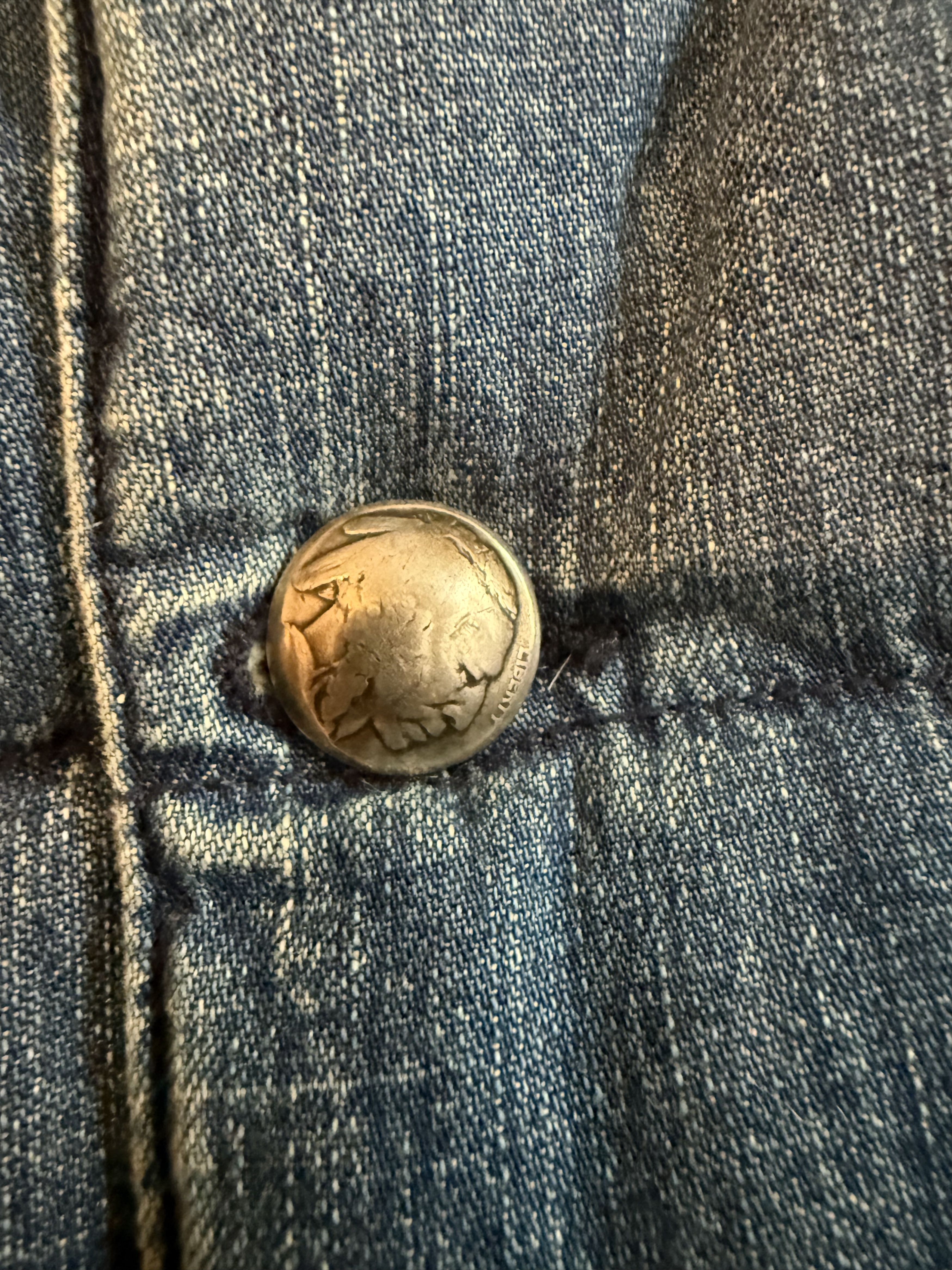Remi Relief vintage, denim, puffer vest, leather, americana) Size US S / EU 44-46 / 1 - 2 Thumbnail