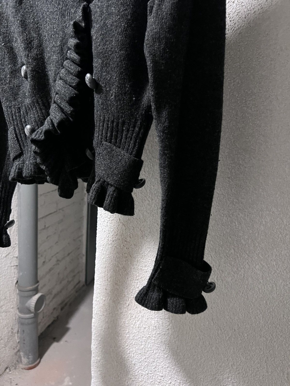 Hedi Slimane Napoleon Wool Detailed Cropped Cardigan Size M / US 6-8 / IT 42-44 - 4 Thumbnail