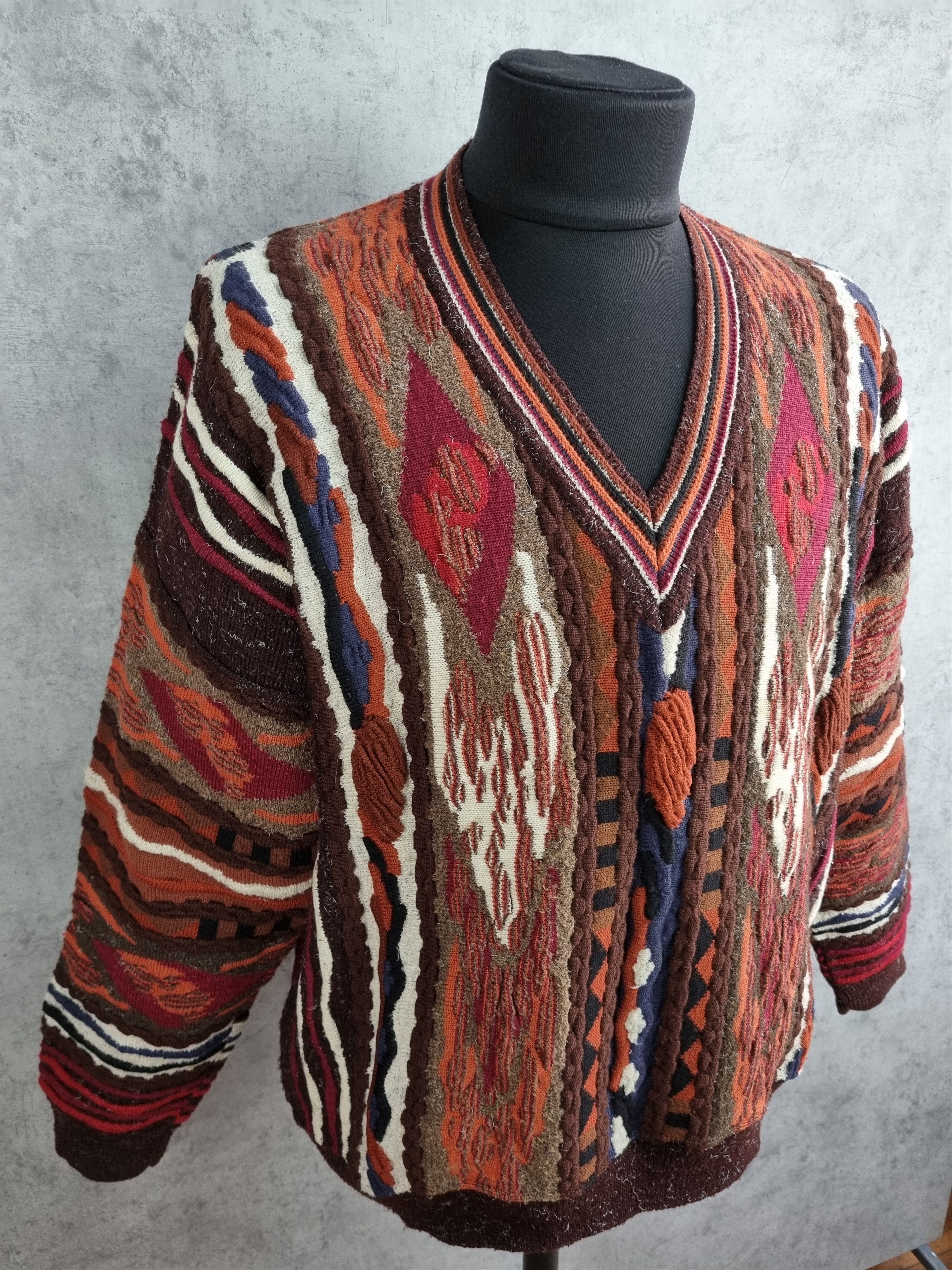 Vintage Baffo Coogi Knitted Sweater Carlo Colucci Style Size US L / EU 52-54 / 3 - 4 Thumbnail