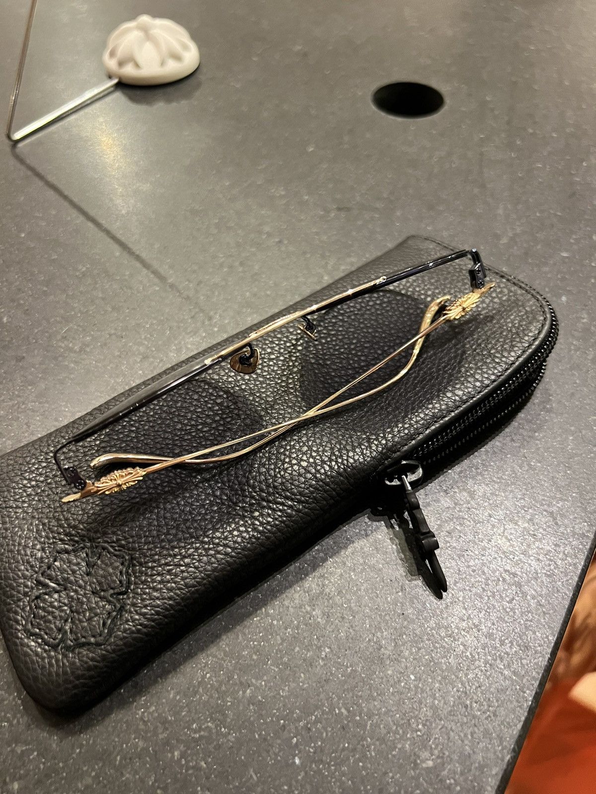 Chrome Hearts Chrome Hearts ‘Pairass’ Gold Sunglasses Size ONE SIZE - 7 Thumbnail