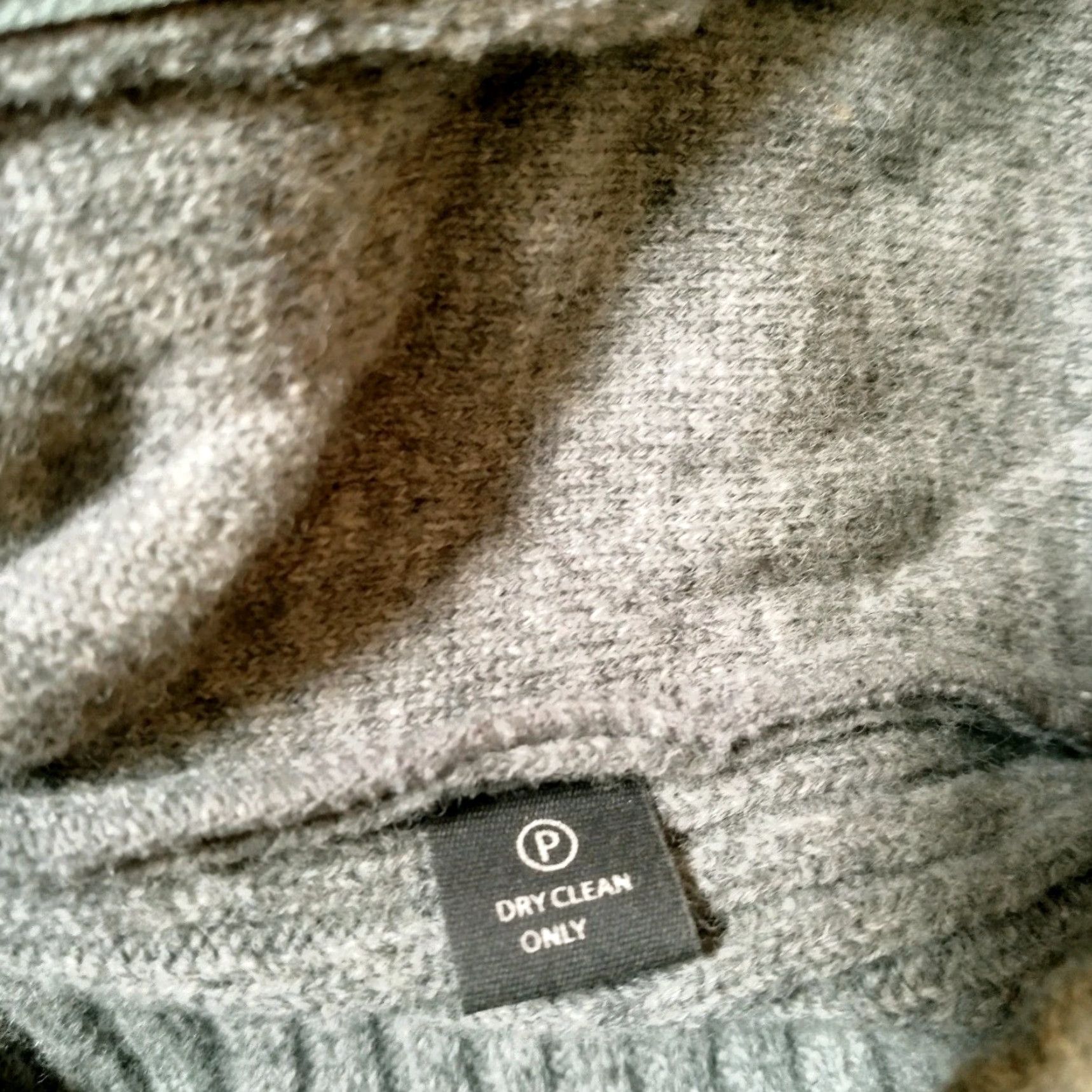 Vintage Maker & Co. Cardigan Sweater M Gray Merino Wool Quilted Ribbed Full Zip Mens Slim Adult Medium Dining? Size US M / EU 48-50 / 2 - 6 Thumbnail