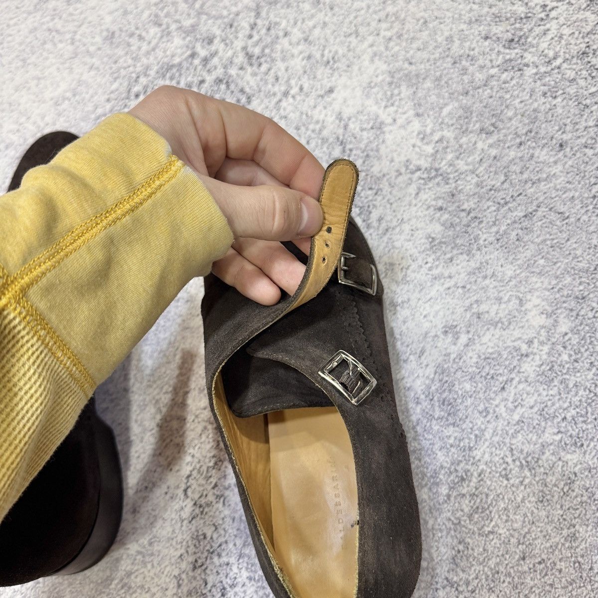 Baldessarini Baldessarini Welted Double Monk Straps Brown Suede UK10 Size US 11 / EU 44 - 11 Thumbnail