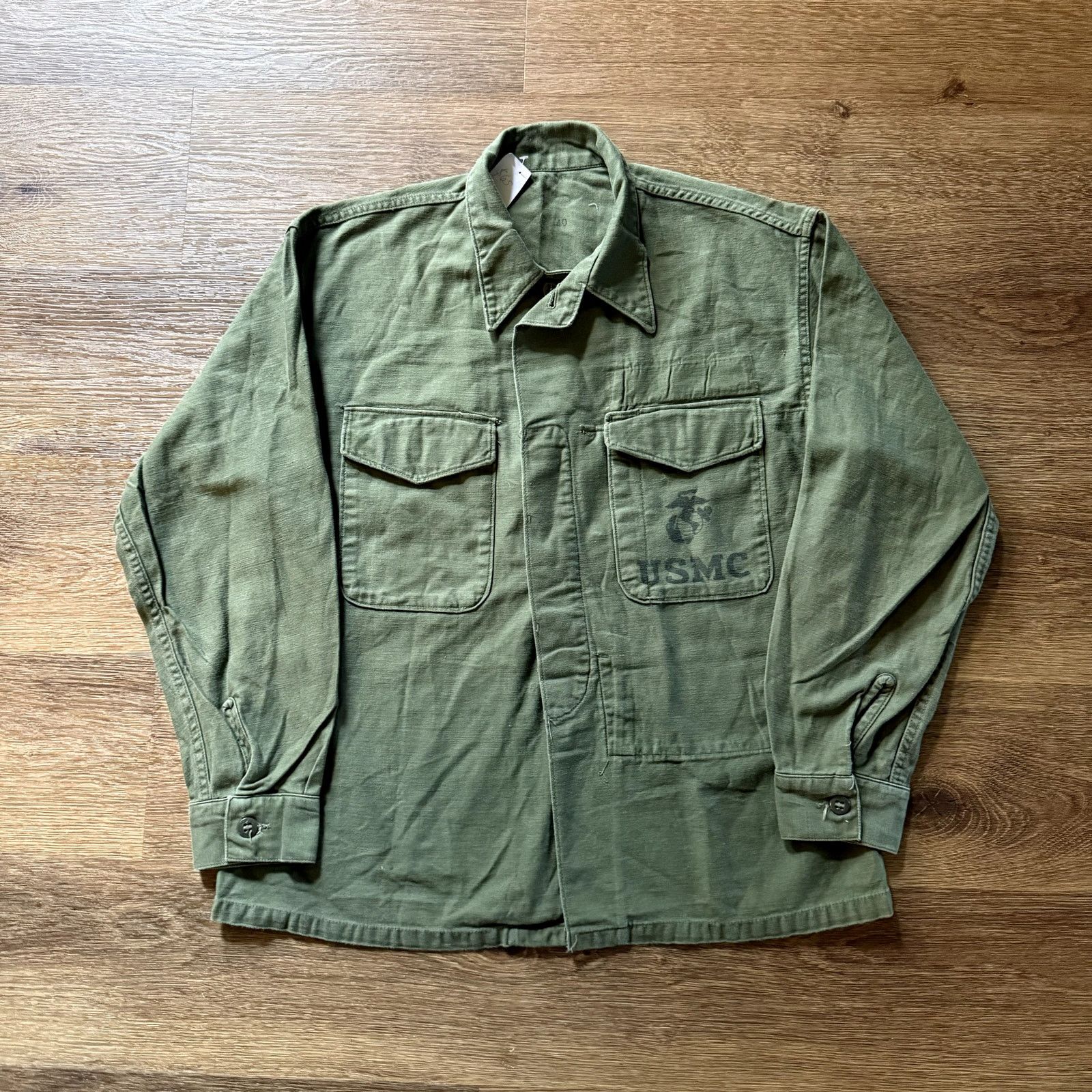 Vintage 1980s USMC Green Military Shirt Size US XL / EU 56 / 4 - 1 Thumbnail