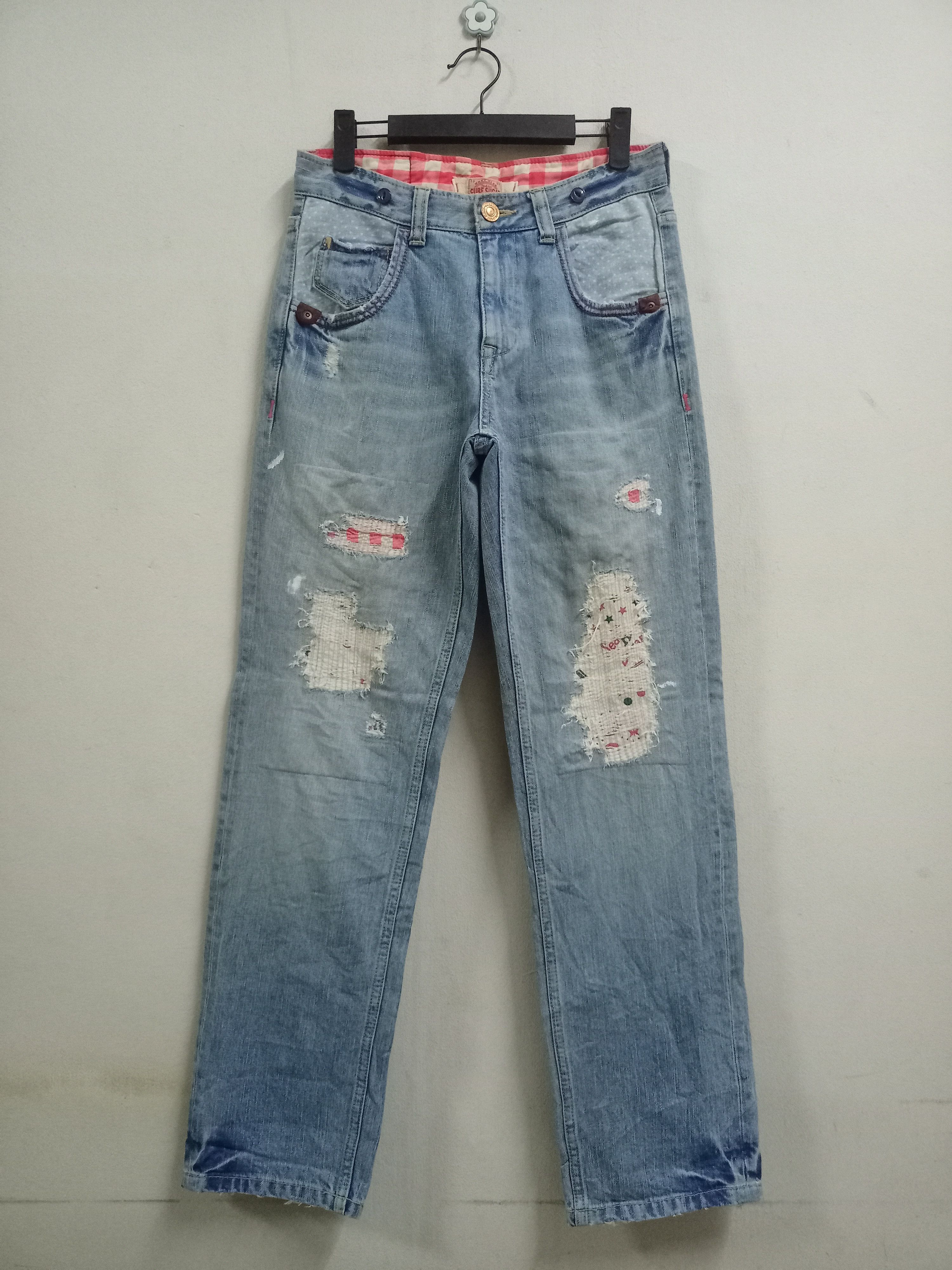 Japanese Brand Vintage Japanese Brand Workwear Loose Patched Jeans Size US 29 - 1 Thumbnail
