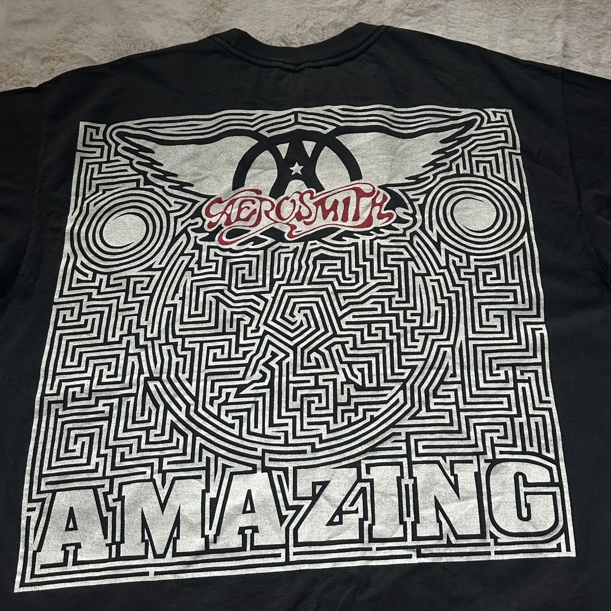 Vintage vintage aerosmith amazing vintage bandtee Size US XL / EU 56 / 4 - 7 Thumbnail