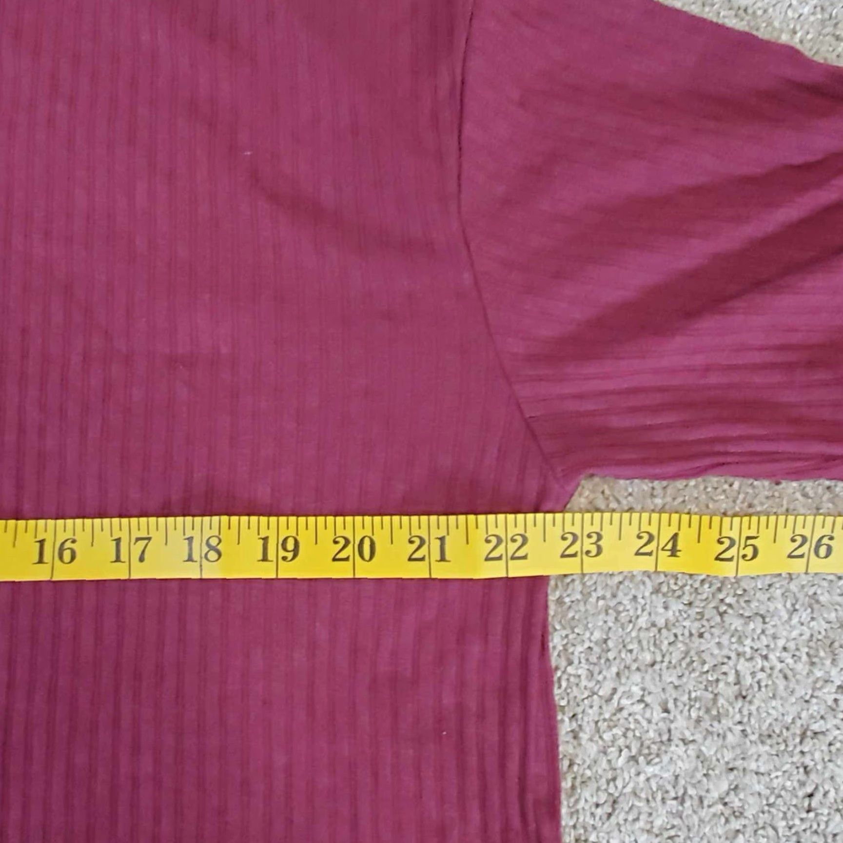 Vintage Dressed In Lala T-Shirt Dress Ribbed Oversized Short Sleeve Side Slits Red Small Womens Size S / US 4 / IT 40 - 4 Thumbnail