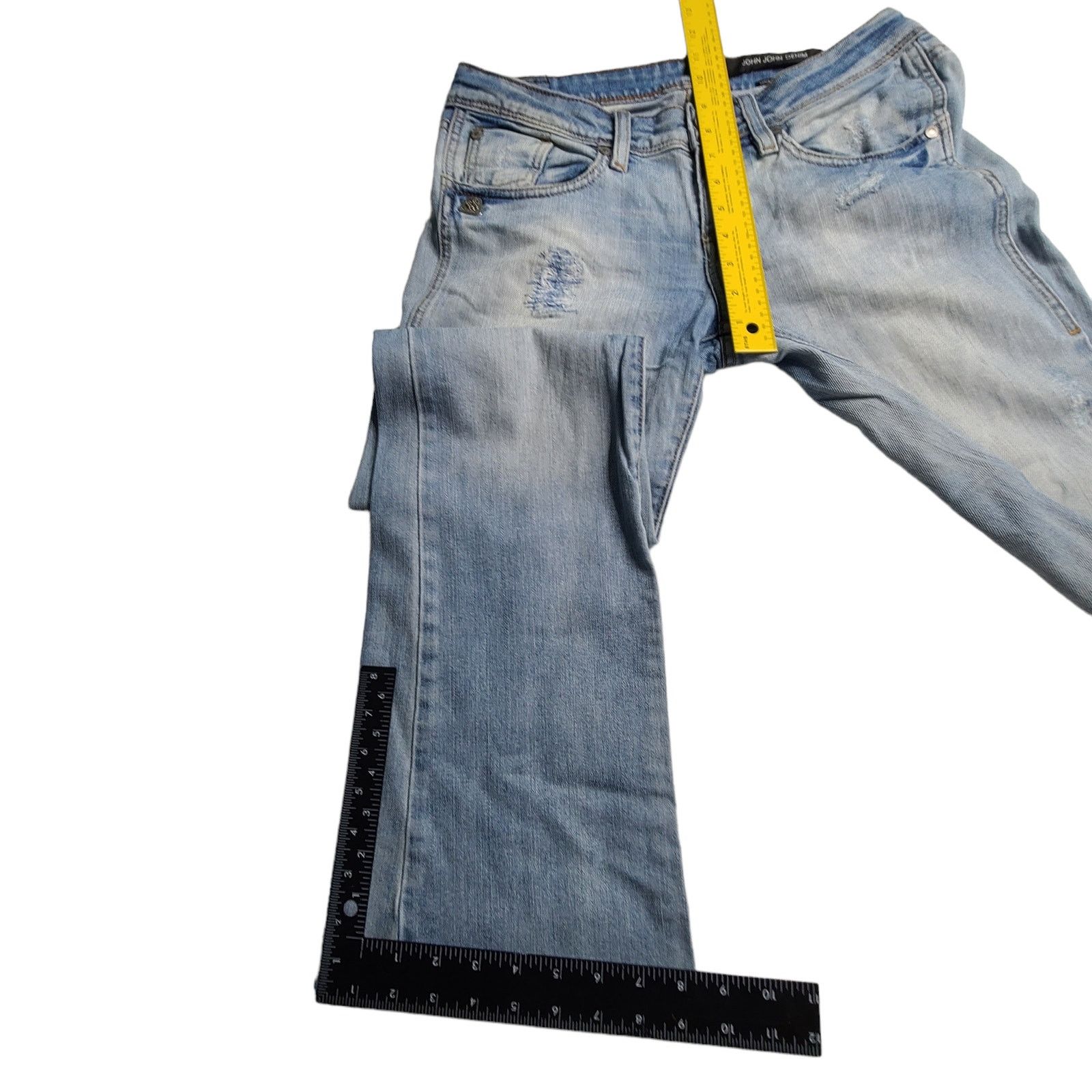Other John John Distressed Bootcut Mid Rise Jeans US 8 Waist 28 Size 28" / US 6 / IT 42 - 4 Thumbnail