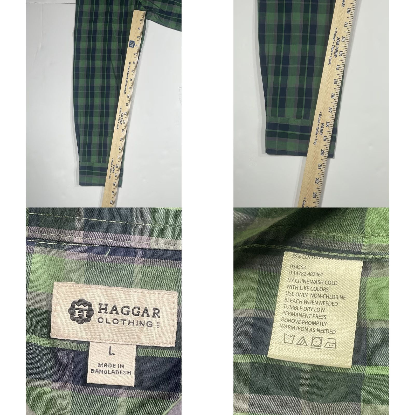 Haggar Haggar Plaid Button Front Shirt Men's L Multicolor Long Sleeve Flannel Size US L / EU 52-54 / 3 - 8 Thumbnail