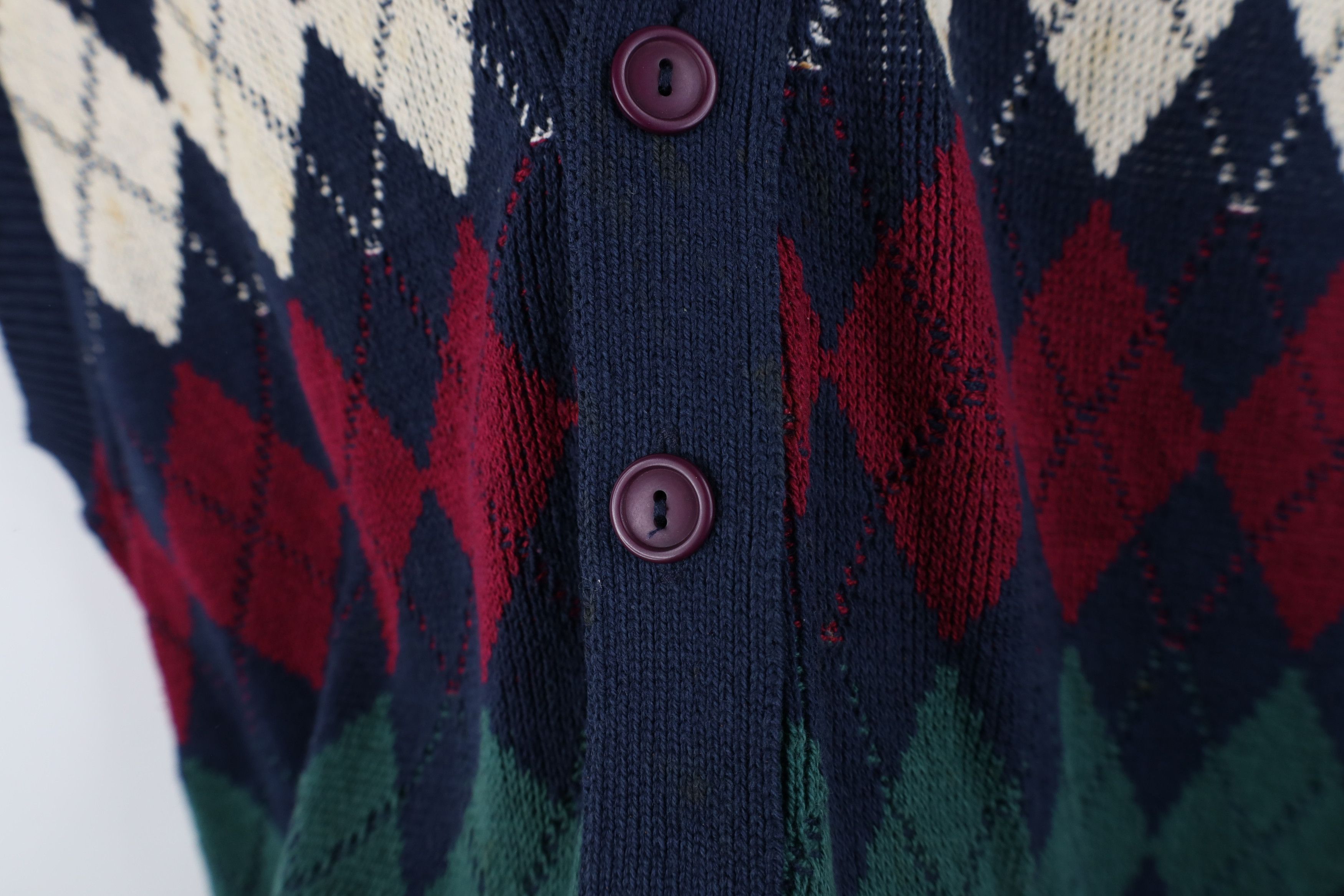 Vintage Vintage 90s Streetwear Argyle Diamond Knit Sweater Vest USA Size US L / EU 52-54 / 3 - 7 Thumbnail