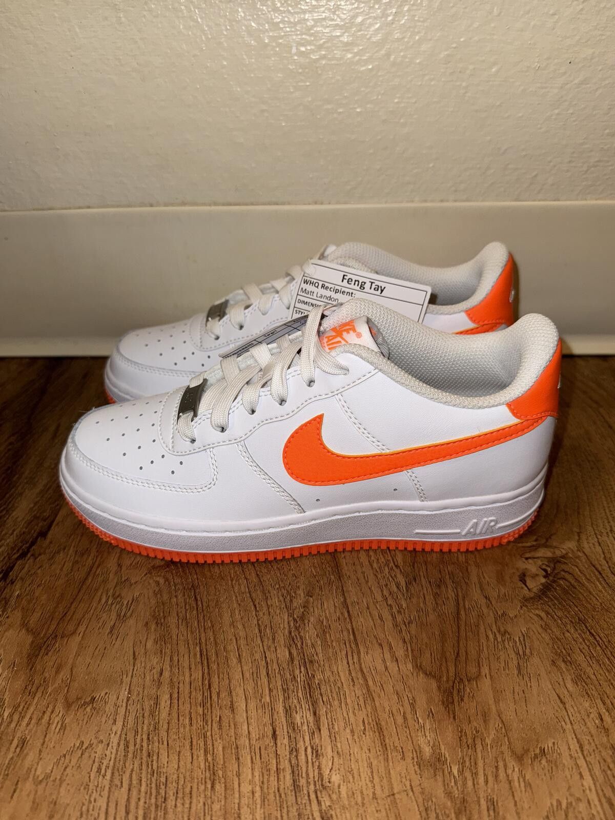Nike Nike Air Force 1 Low White Bright Safety Orange (GS) Sample Size US 5 / EU 37 - 3 Thumbnail