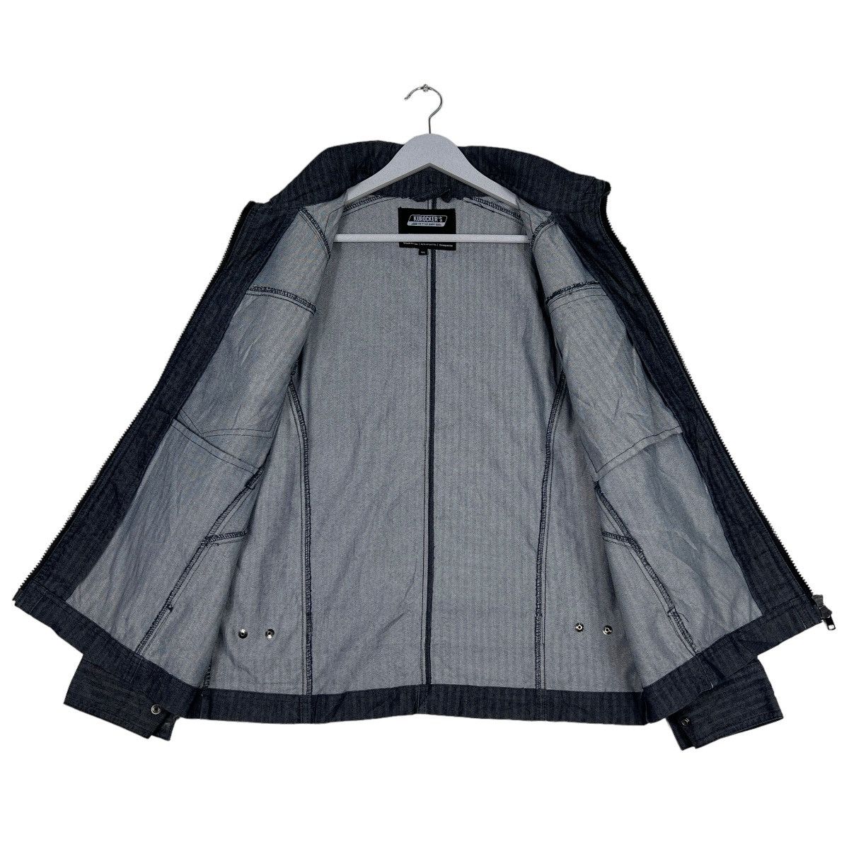 Japanese Brand 🔥 KUROCKERS STRIPE WORKER MODERN JACKET Size US L / EU 52-54 / 3 - 12 Thumbnail
