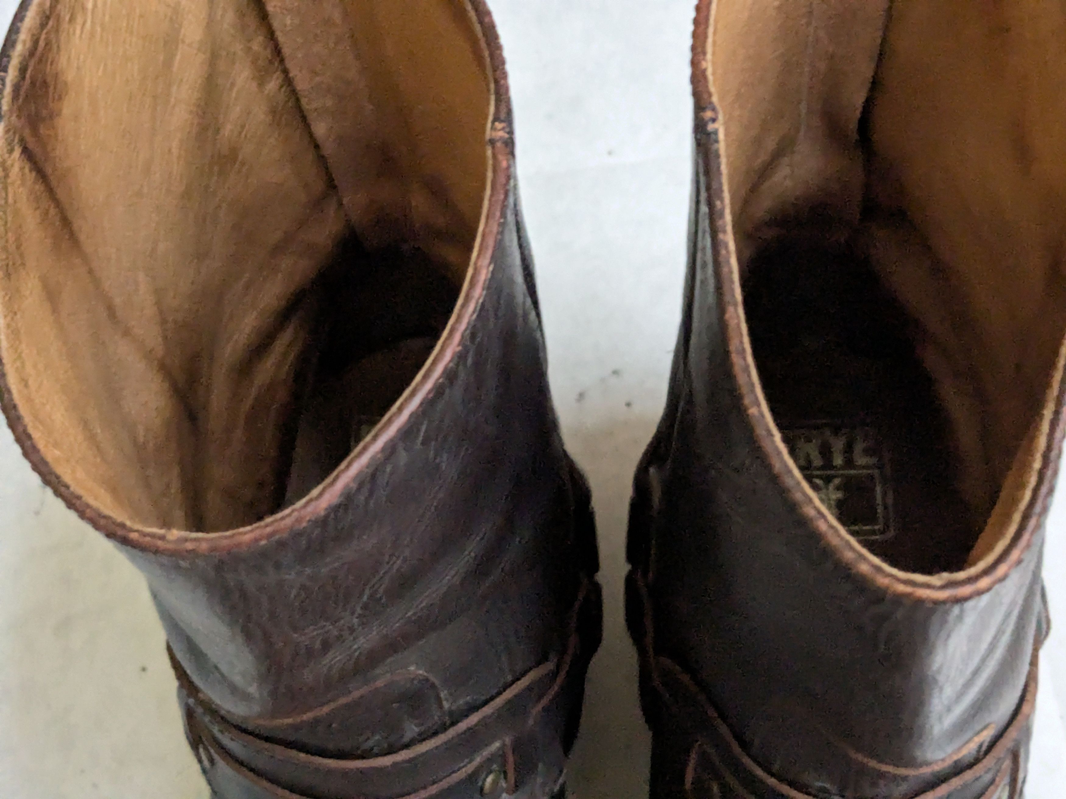 Frye Frye Harness Boots Brown 11.5 Leather Buckle Back Zip Size US 11.5 / EU 44-45 - 5 Thumbnail