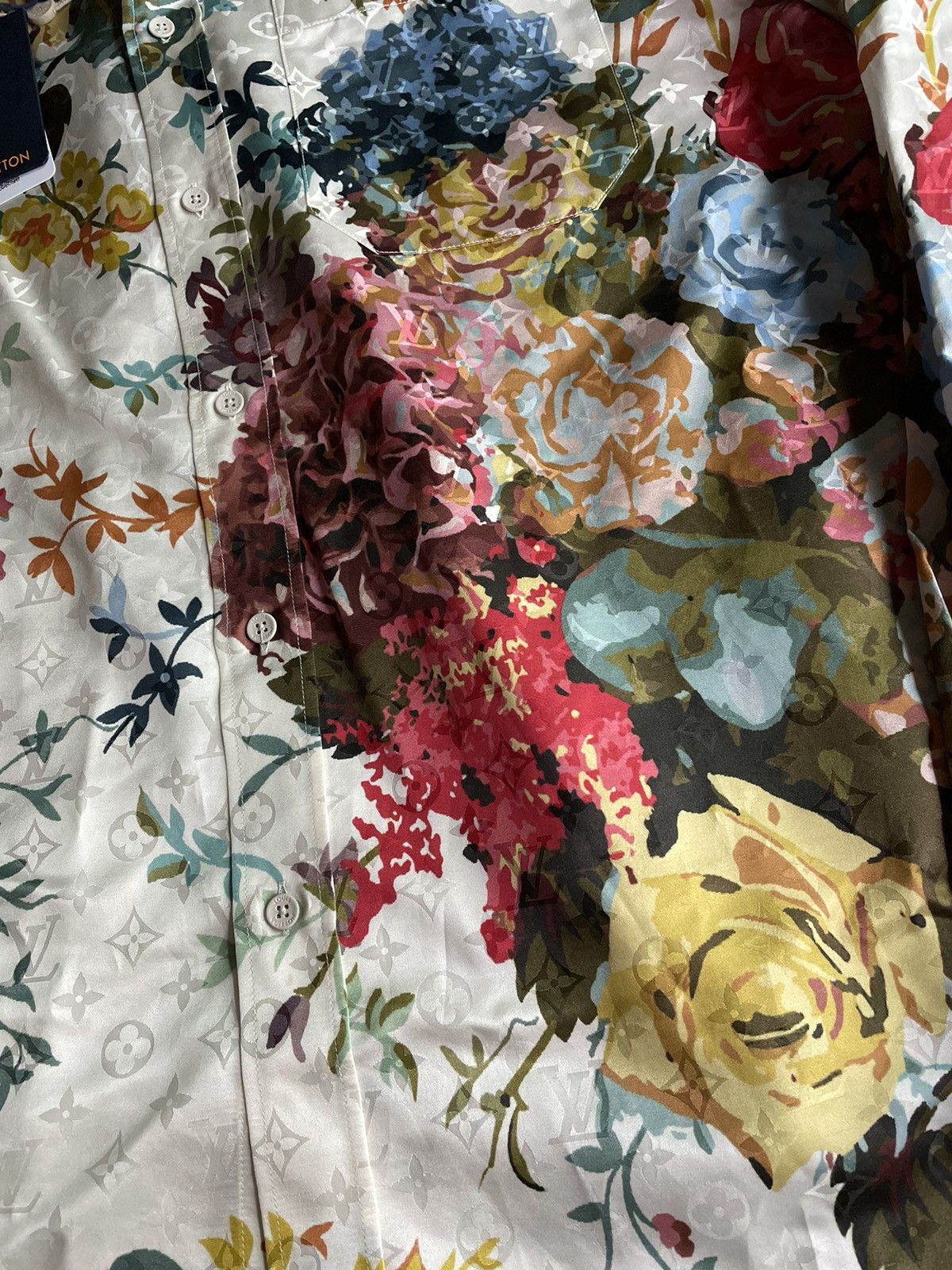 Louis Vuitton Louis Vuitton Monogram Flower Silk Shirt Size US M / EU 48-50 / 2 - 2 Thumbnail