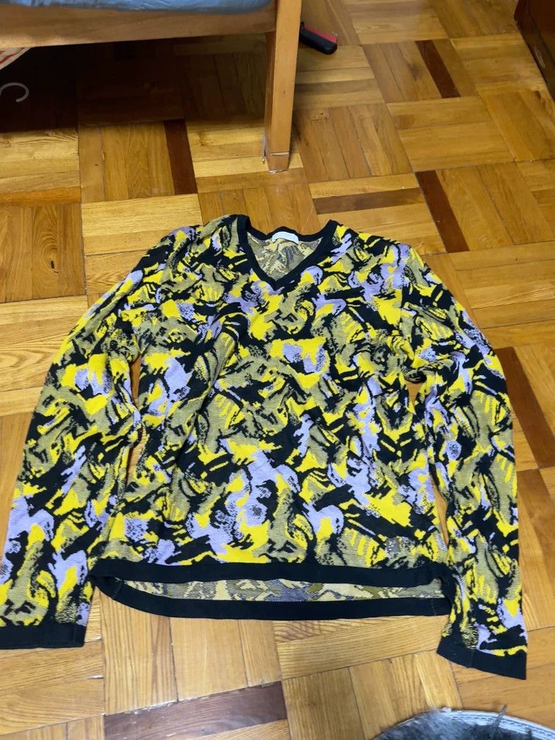 Versace Versace Color-blocked V-neck sweater Size US XL / EU 56 / 4 - 1 Thumbnail