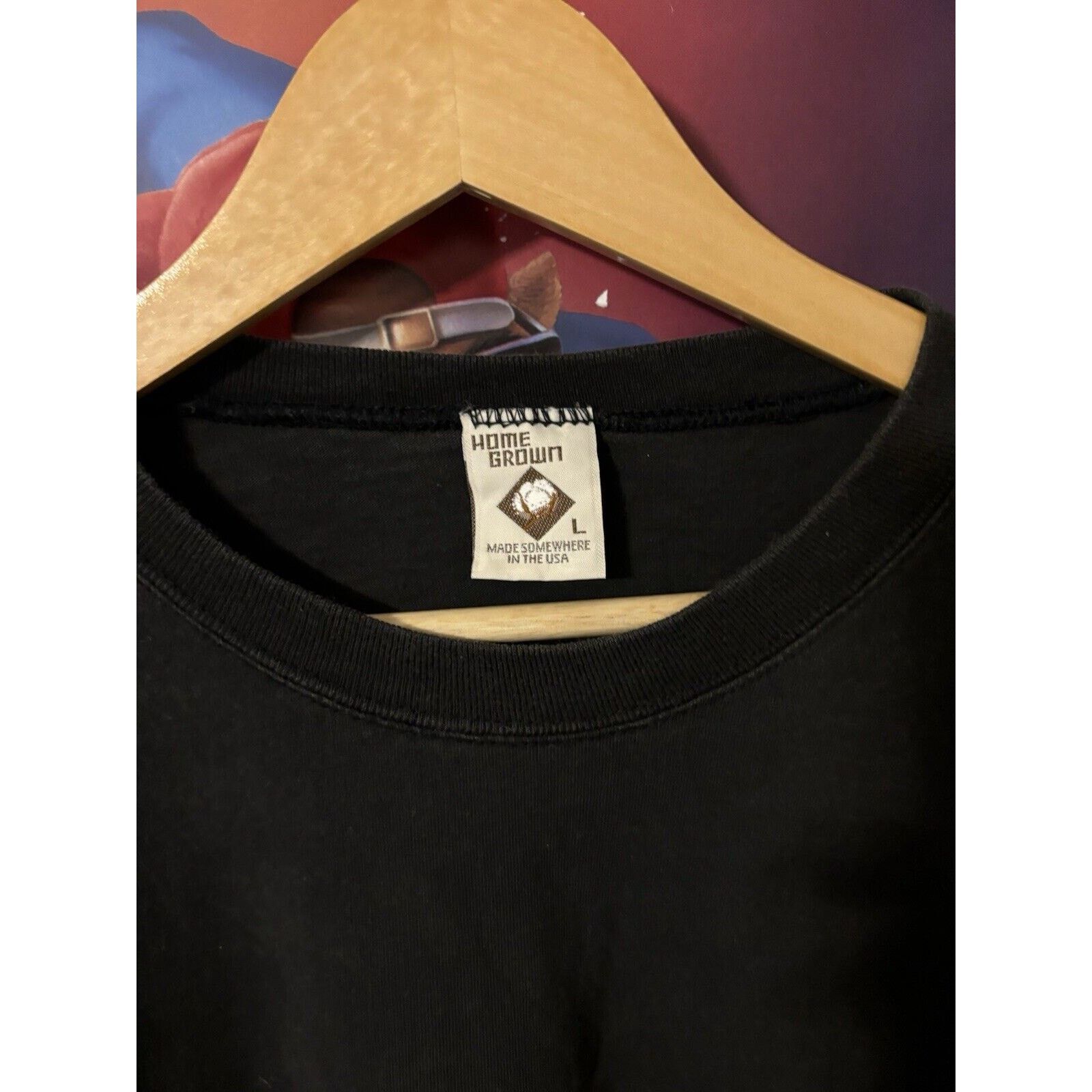 Other Vintage Black home grown faded T-shirt blank Size Large Size US L / EU 52-54 / 3 - 2 Thumbnail