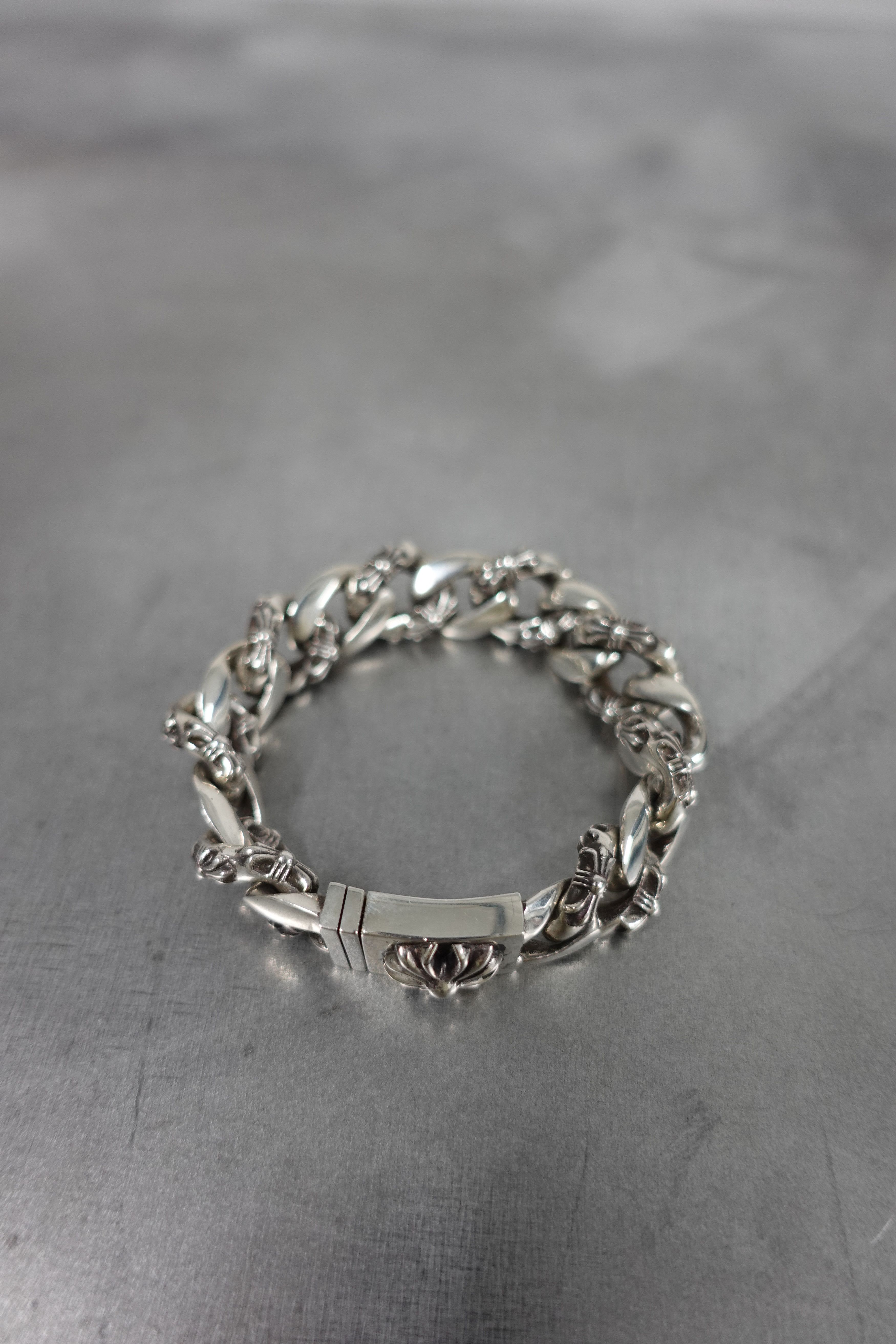 Chrome Hearts CHROME HEARTS SILVER PLUS CROSS BOX ID FANCY LINK BRACELET Size ONE SIZE - 2 Thumbnail