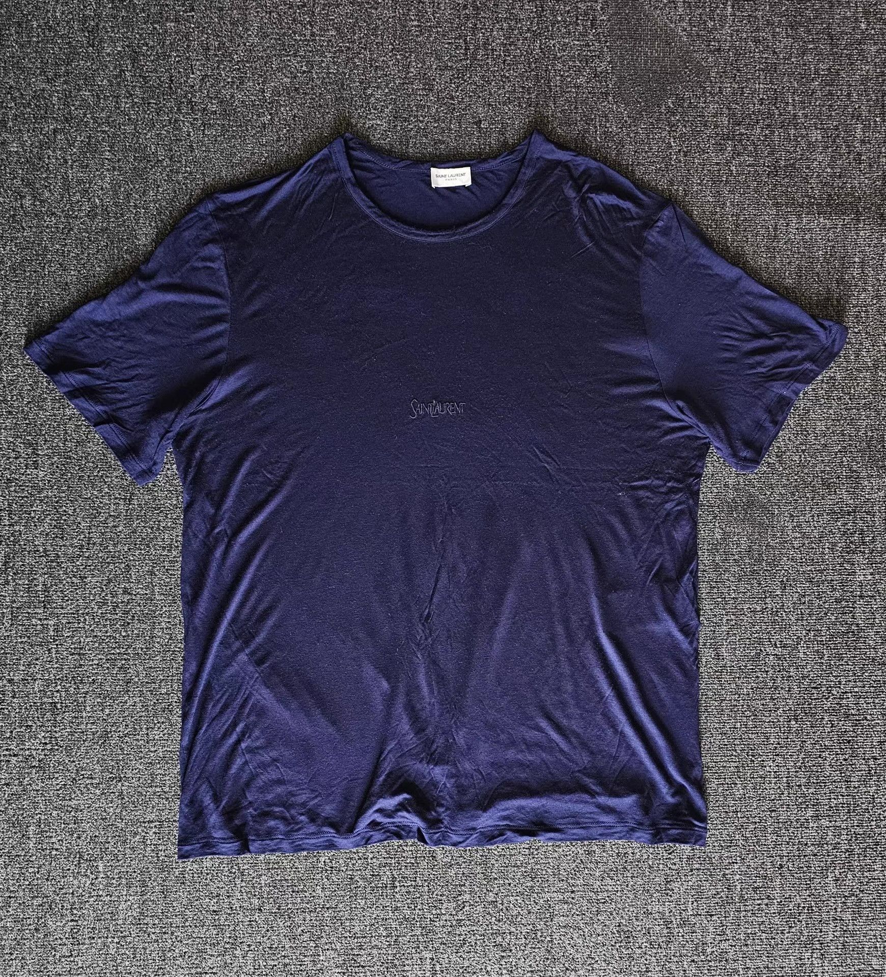 Saint Laurent Paris Saint Laurent SLP navy blue short-sleeve T-shirt, Size US XXL / EU 58 / 5 - 1 Thumbnail