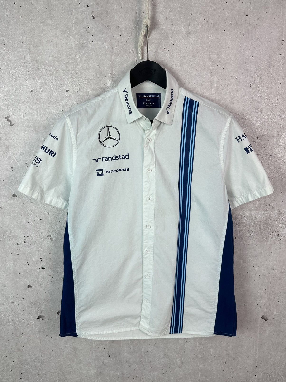 Hackett Hackett Williams Racing Mercedes White Short Sleeve Shirt Size US M / EU 48-50 / 2 - 1 Thumbnail