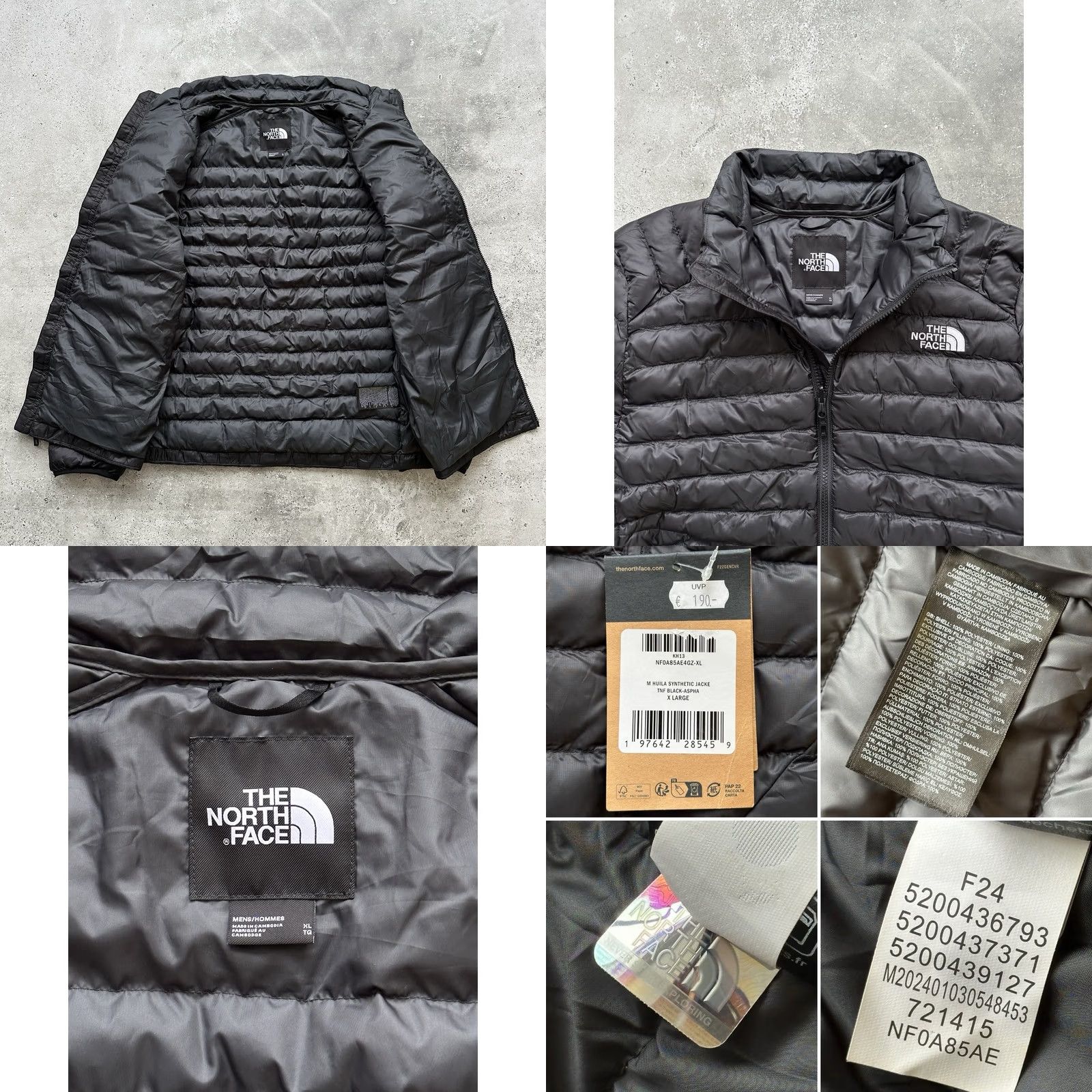 The North Face The North Face Huila Insulated Jacket Men XL Black Outdoor Puffer Full Zip - Men Size US XL / EU 56 / 4 - 8 Thumbnail