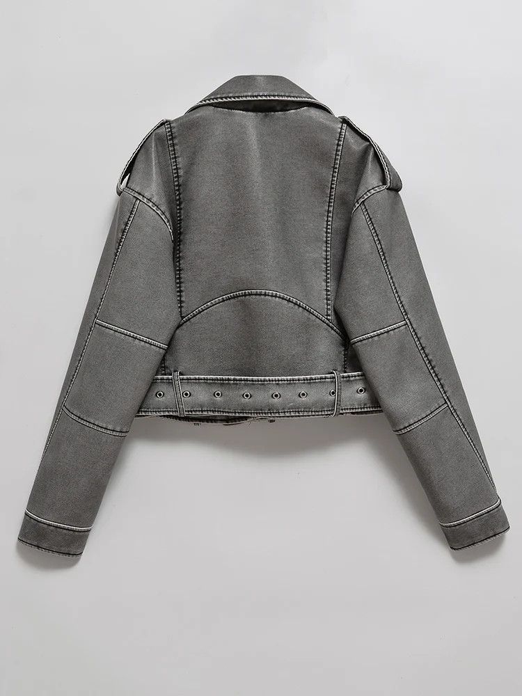 Japanese Brand × Vintage Vintage Loose Leather Short Jacket Streetwear Size L / US 10 / IT 46 - 2 Thumbnail