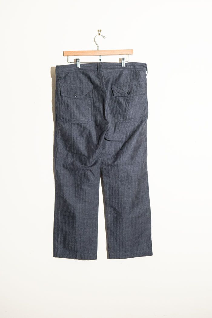 Ts(S) Tss Cotton Linen Herringbone Gray Fatigue Pants Size US 36 / EU 52 - 2 Thumbnail