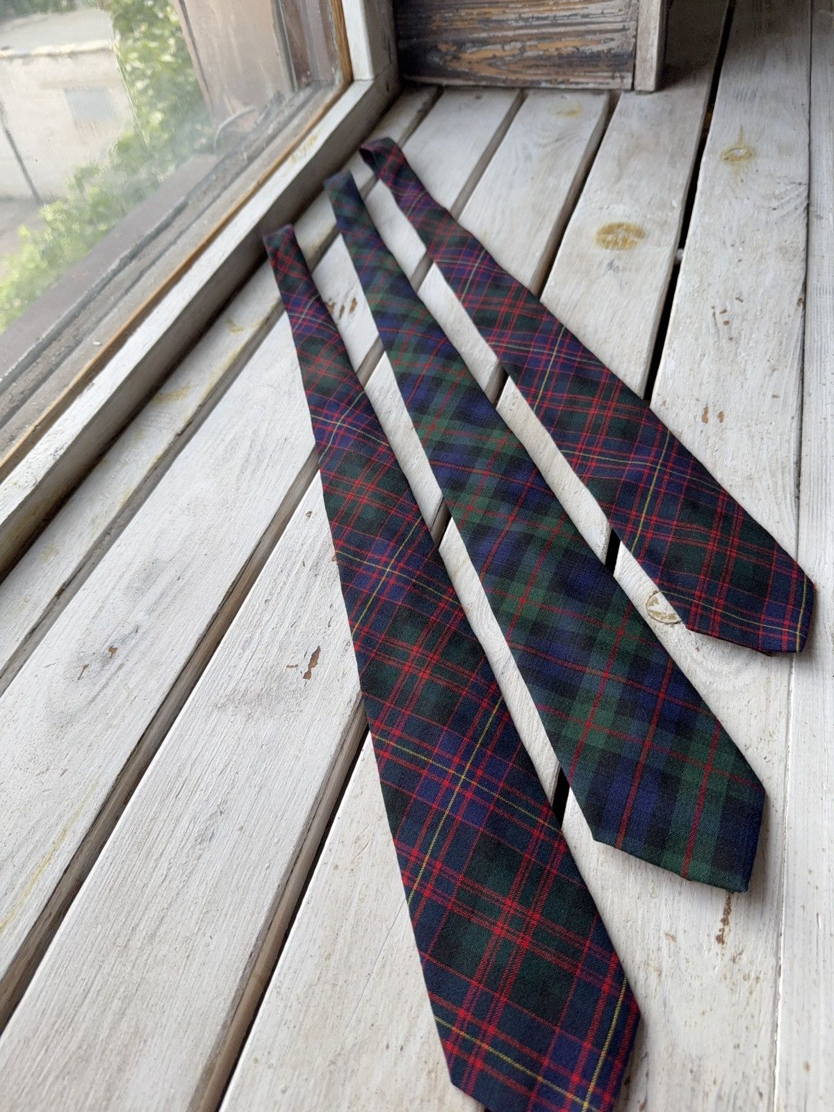 Designer × Vintage 3x Vintage Scottish Wool Tartan Ties Made in Scotland Size ONE SIZE - 1 Thumbnail