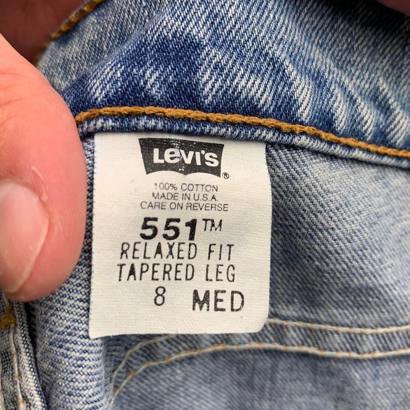 Levi's × Vintage Vintage 90s Levi’s 551 Light Washed Blue Jeans Size 28" / US 6 / IT 42 - 7 Thumbnail