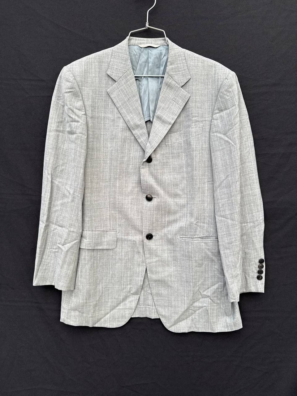 Other Lonner Dormeuil Double Breasted Navy Pinstripe Suit Size 38R - 4 Thumbnail