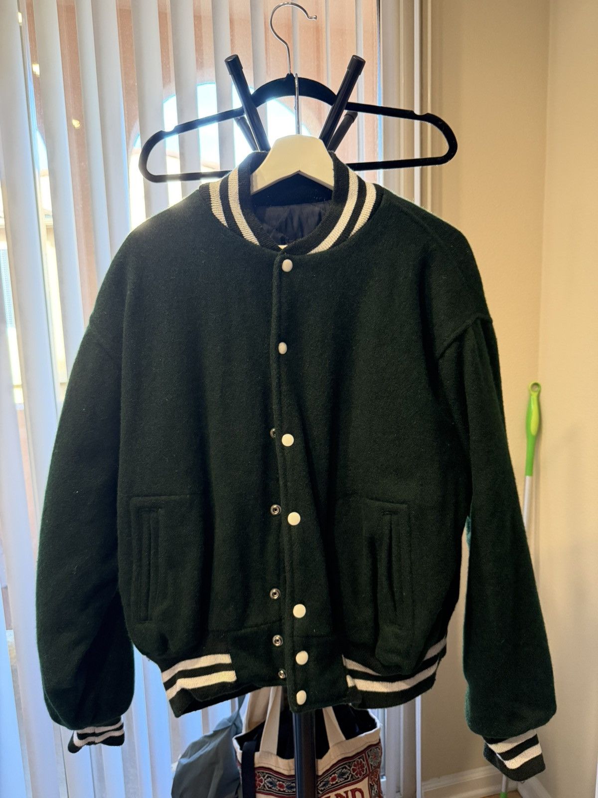 Vintage Vintage forest green varsity bomber jacket Size US M / EU 48-50 / 2 - 1 Thumbnail