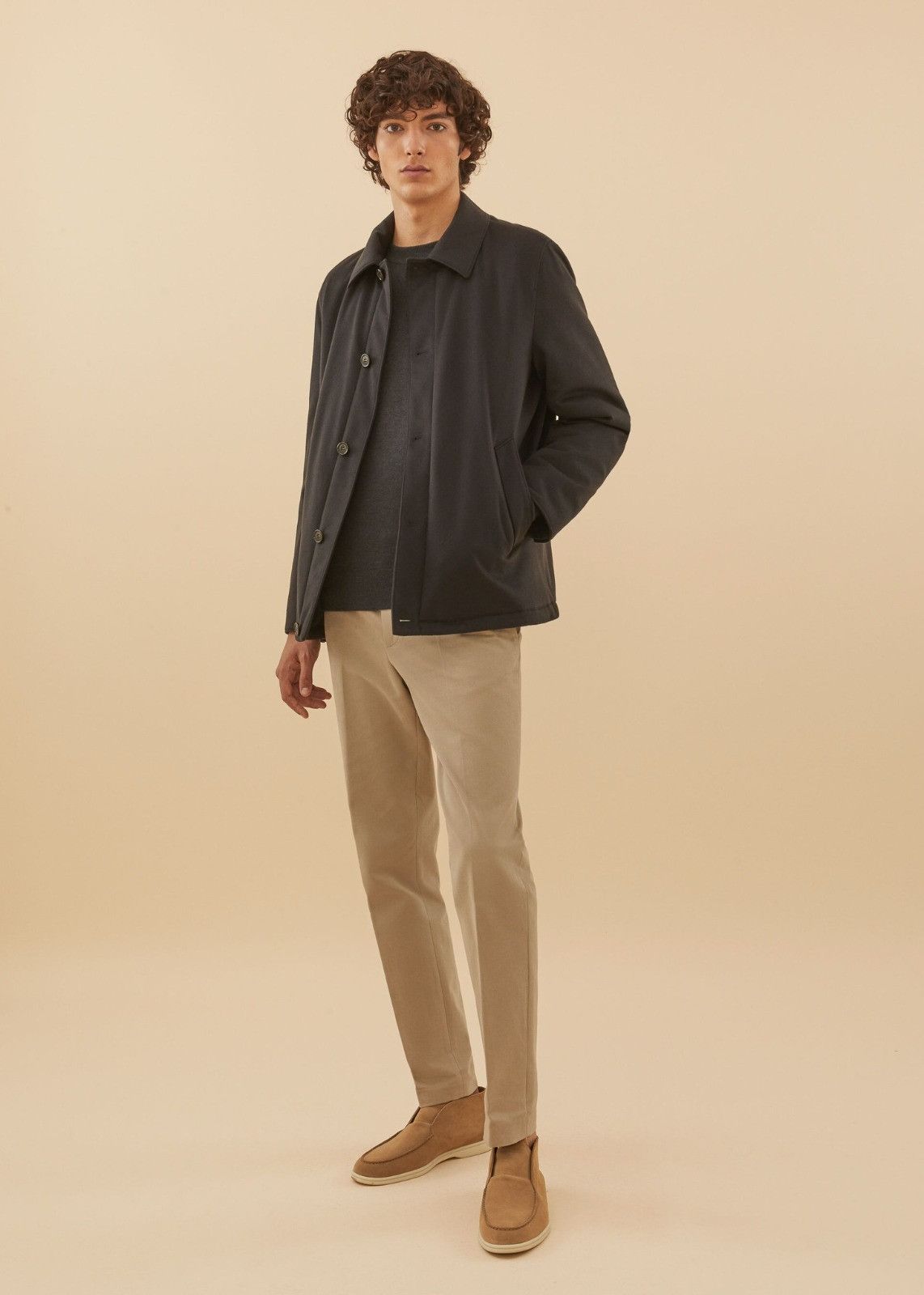 Loro Piana o1srvl11e1224 Cashmere Wool Crewneck Sweater in Grey Size US XL / EU 56 / 4 - 4 Thumbnail