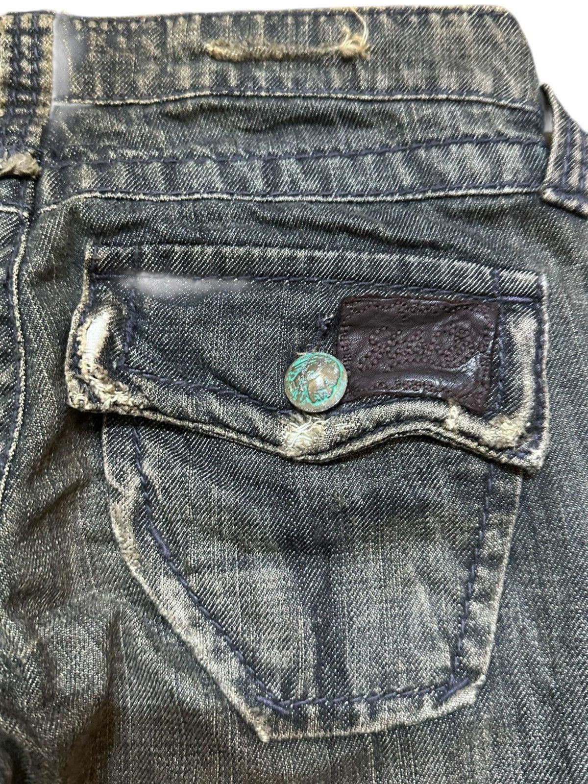 Stitch's Jeans Vintage Stitch’s Flare Grunge Distressed Denim Size US 28 / EU 44 - 8 Thumbnail