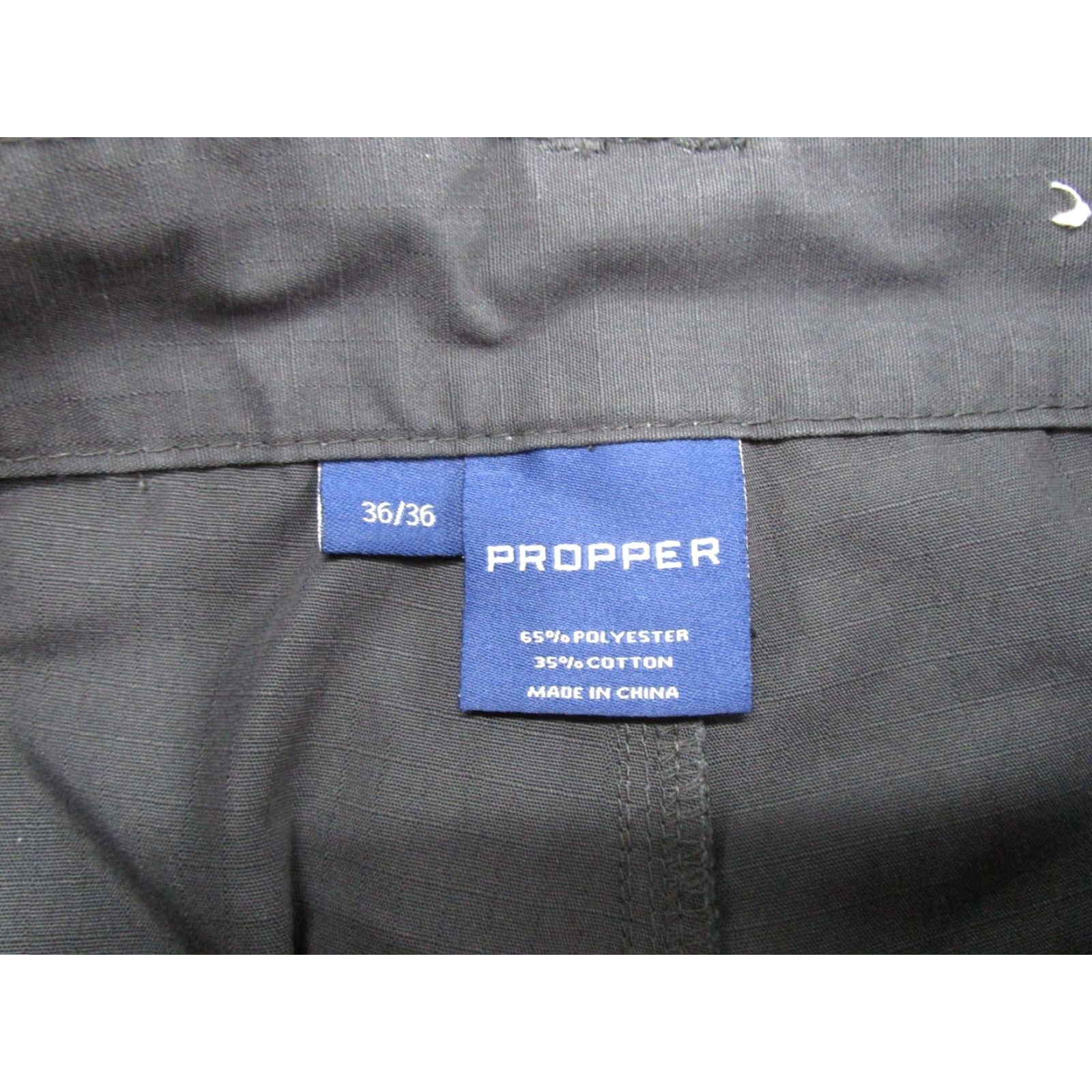 Propper Propper Men's Cargo Pants Black 36x36 Double Knee Ripstop Workwear 5-Pocket Inseam 35in Flat Front Button Zip Cargo Style Regular Mens Size US 36 / EU 52 - 4 Thumbnail