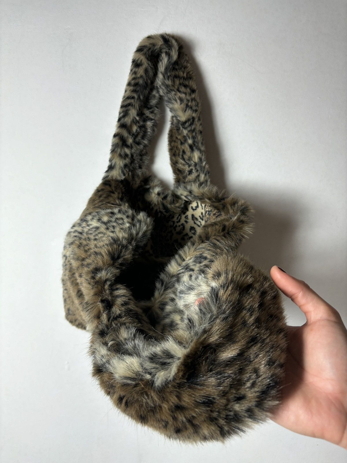 Japanese Brand × Vintage Bag hobo hand tote shoulder fluffy panther leopard Size ONE SIZE - 8 Thumbnail