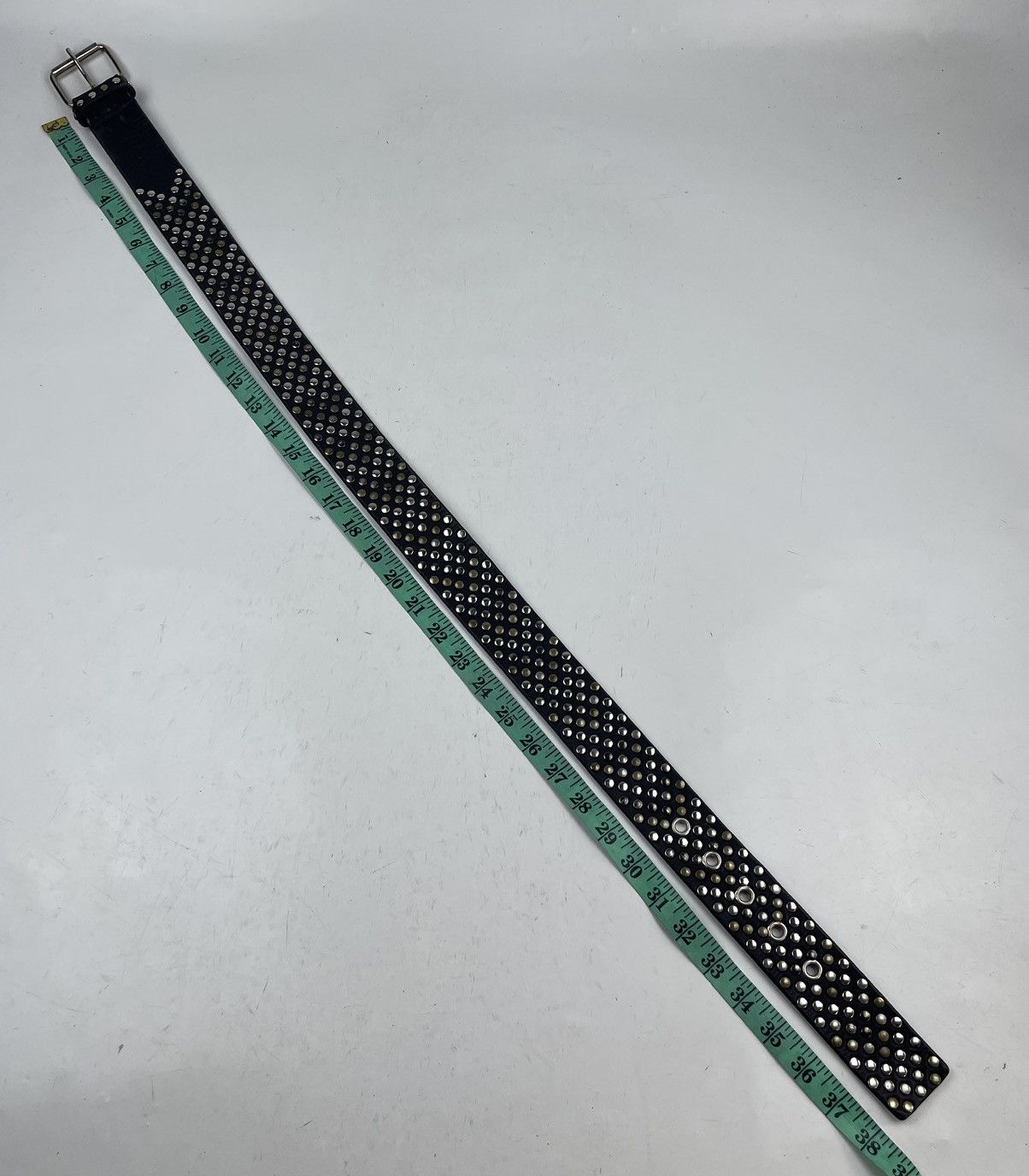 Other punk style studded leather belt tc36 Size 34 - 4 Thumbnail