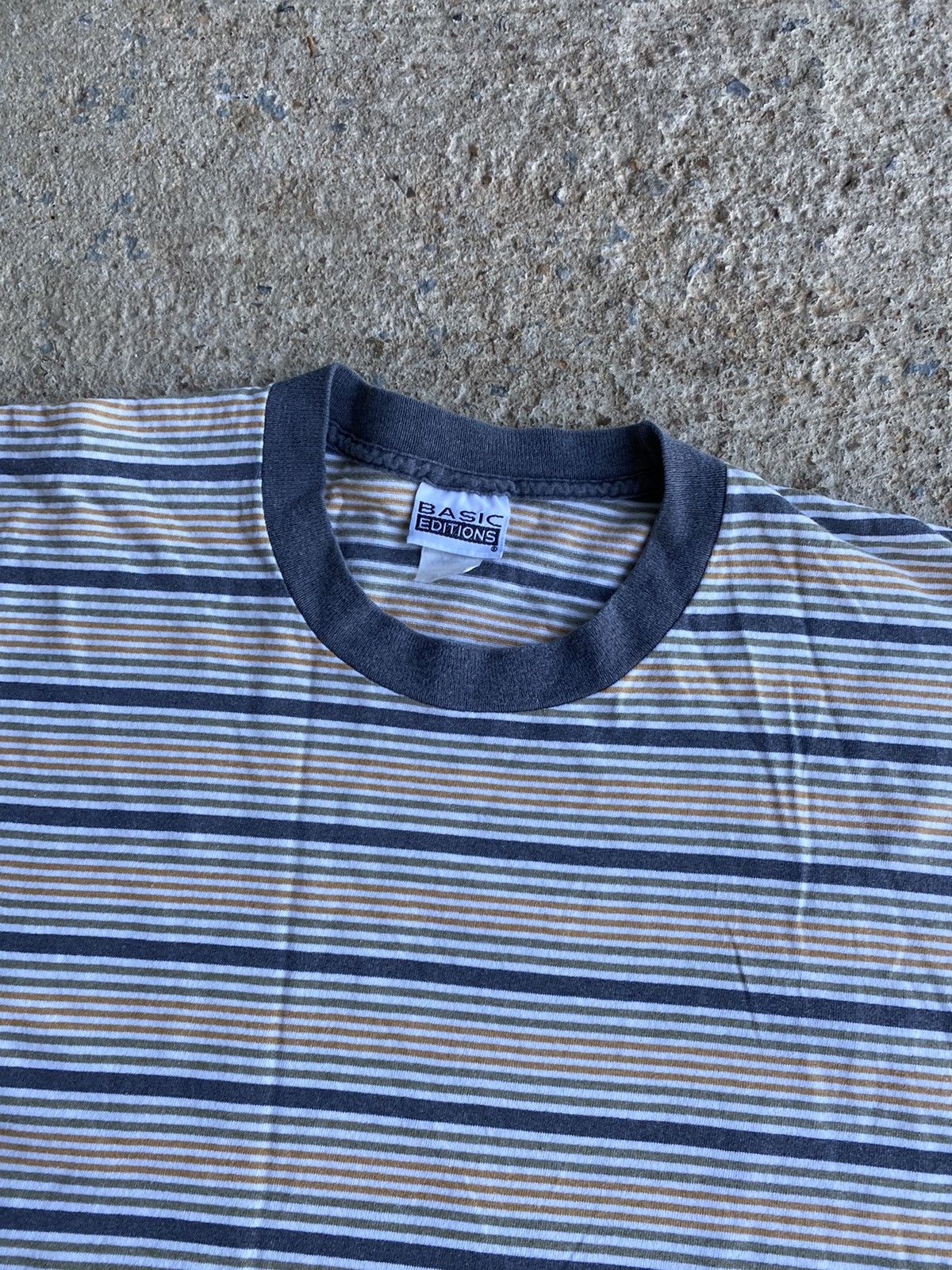 Japanese Brand × Vintage Vintage 90’s Grunge Skate Stripe Single Stitch Shirt Size US XL / EU 56 / 4 - 4 Thumbnail