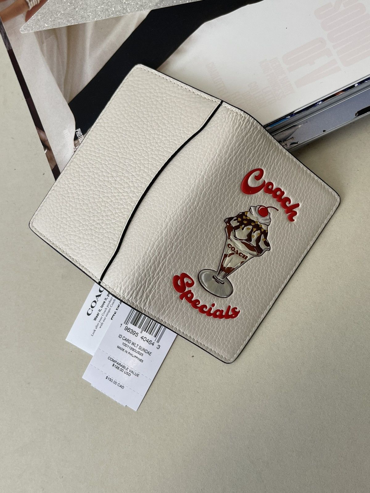 Coach (new+tag+box) Coach women bifold + card case leather wallet Size ONE SIZE - 5 Thumbnail