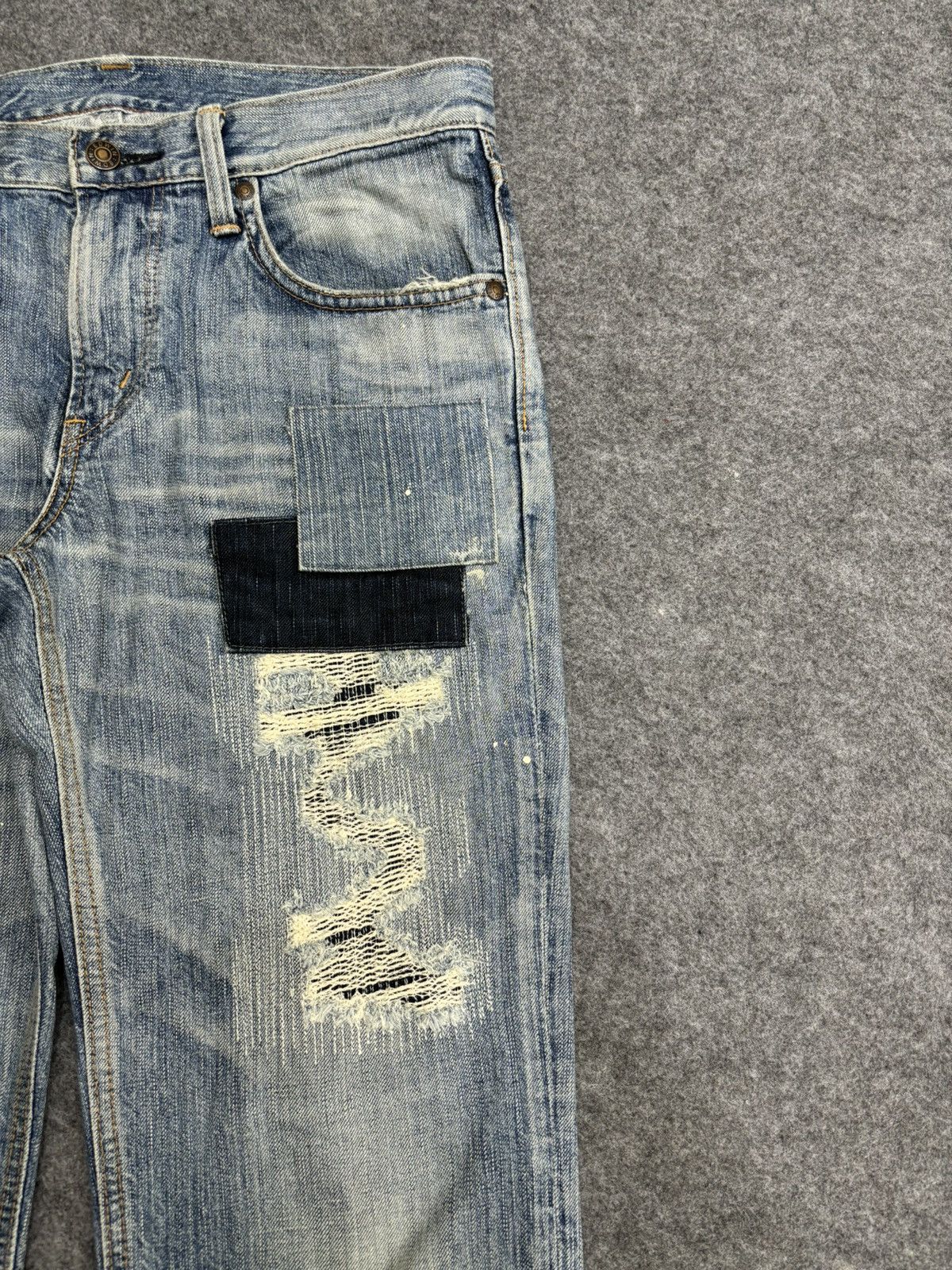 BORO Denim 💥Boro Style💥Flare Edwin Archival Boro Patchwork Denim F481 Size US 32 / EU 48 - 3 Thumbnail