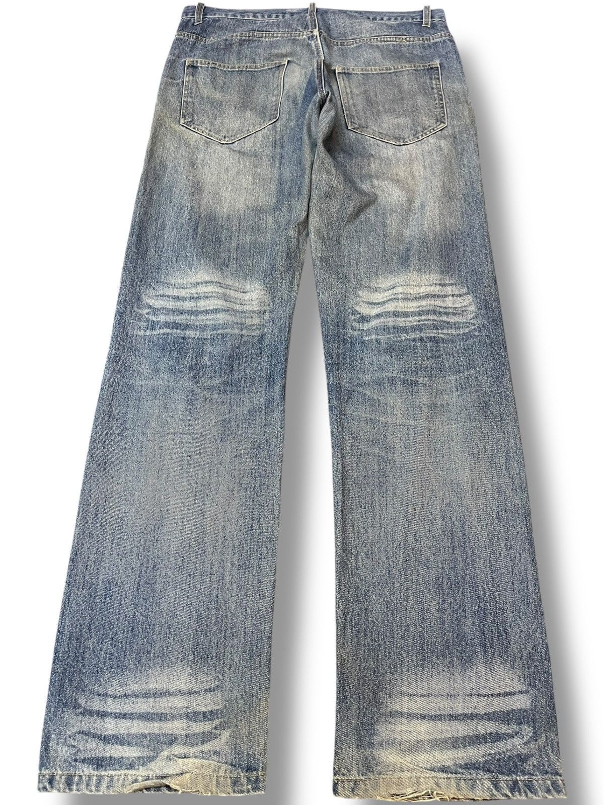 Le Grande Bleu (L.G.B.) Vintage Double Focus Faded Distressed Denim Size US 33 - 5 Thumbnail