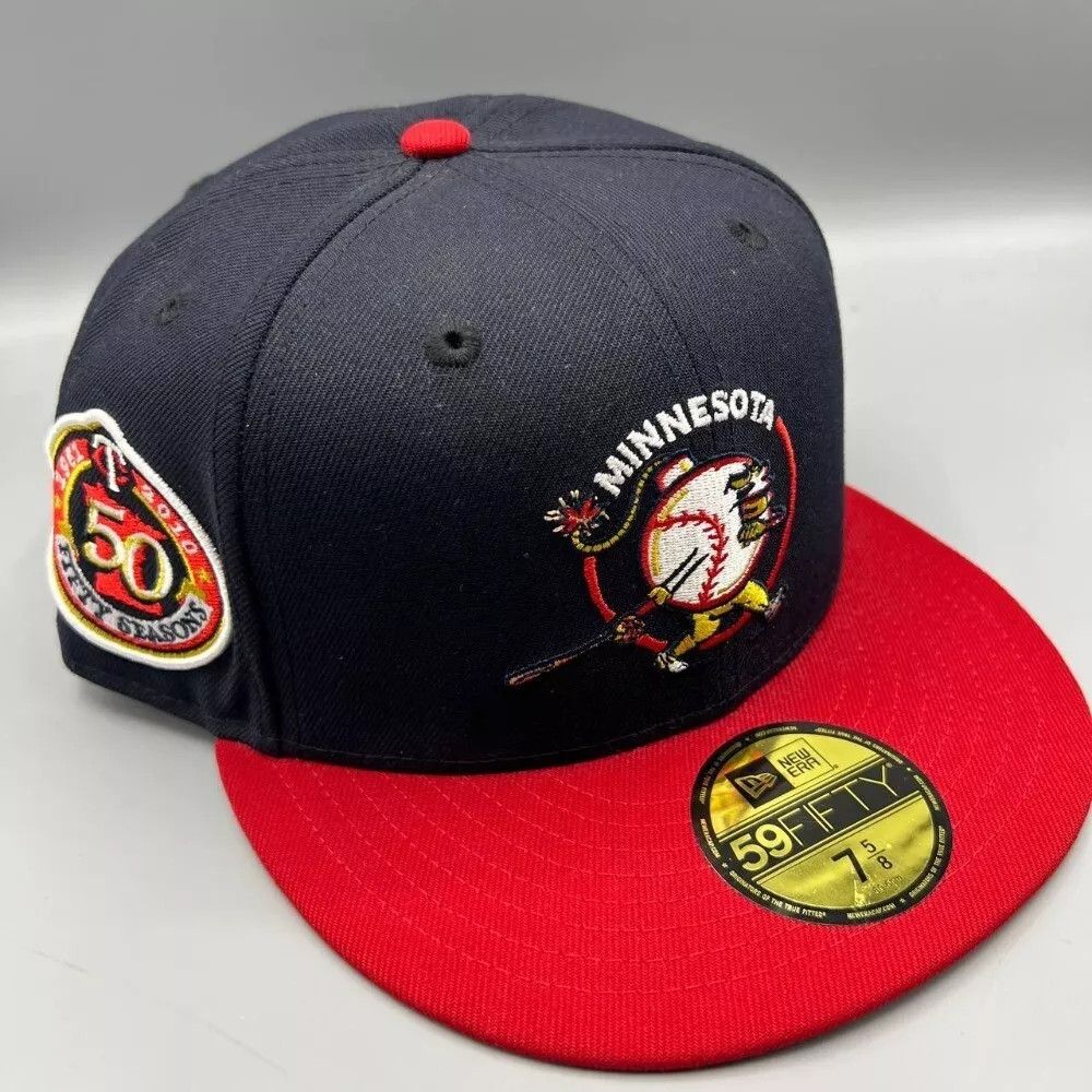 New Era Minnesota Twins Hat Men 7 5/8 59Fifty New Era Fitted Cap Size ONE SIZE - 1 Thumbnail