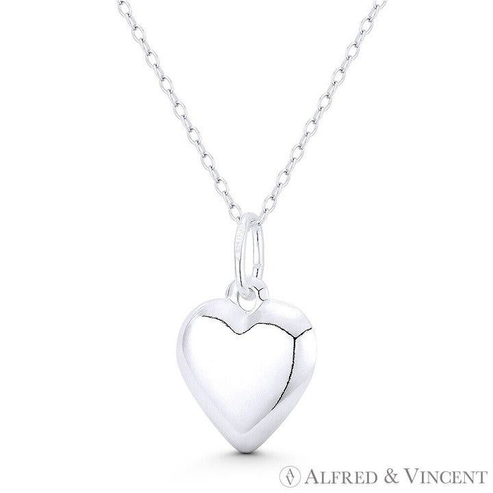 Other Heart Love Charm Reversible Pendant in .925 Sterling Silver Size ONE SIZE - 1 Preview