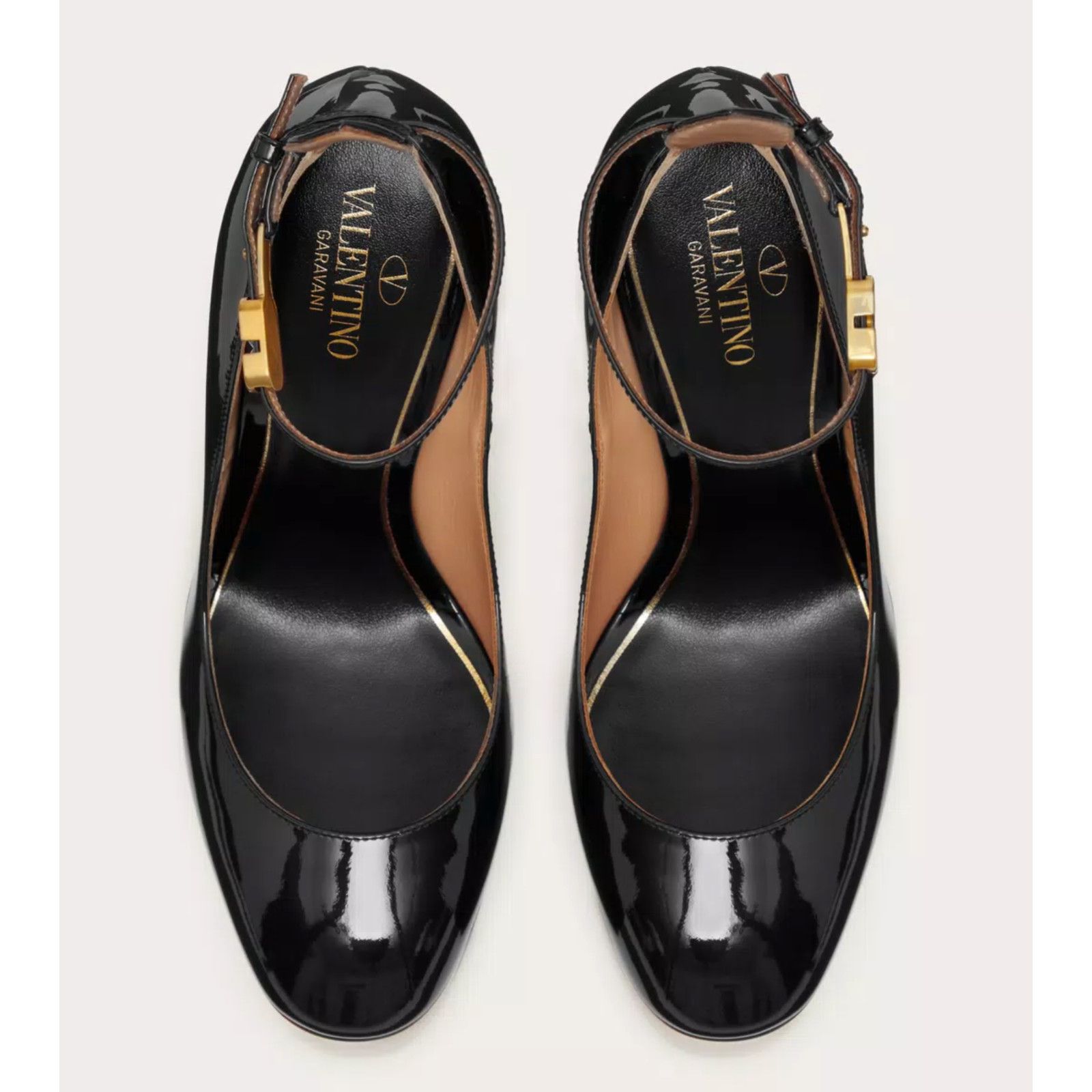 Valentino Rockstud Tan-go Leather V Strap Platform Heel Pump 40 Size US 10 / IT 40 - 7 Thumbnail