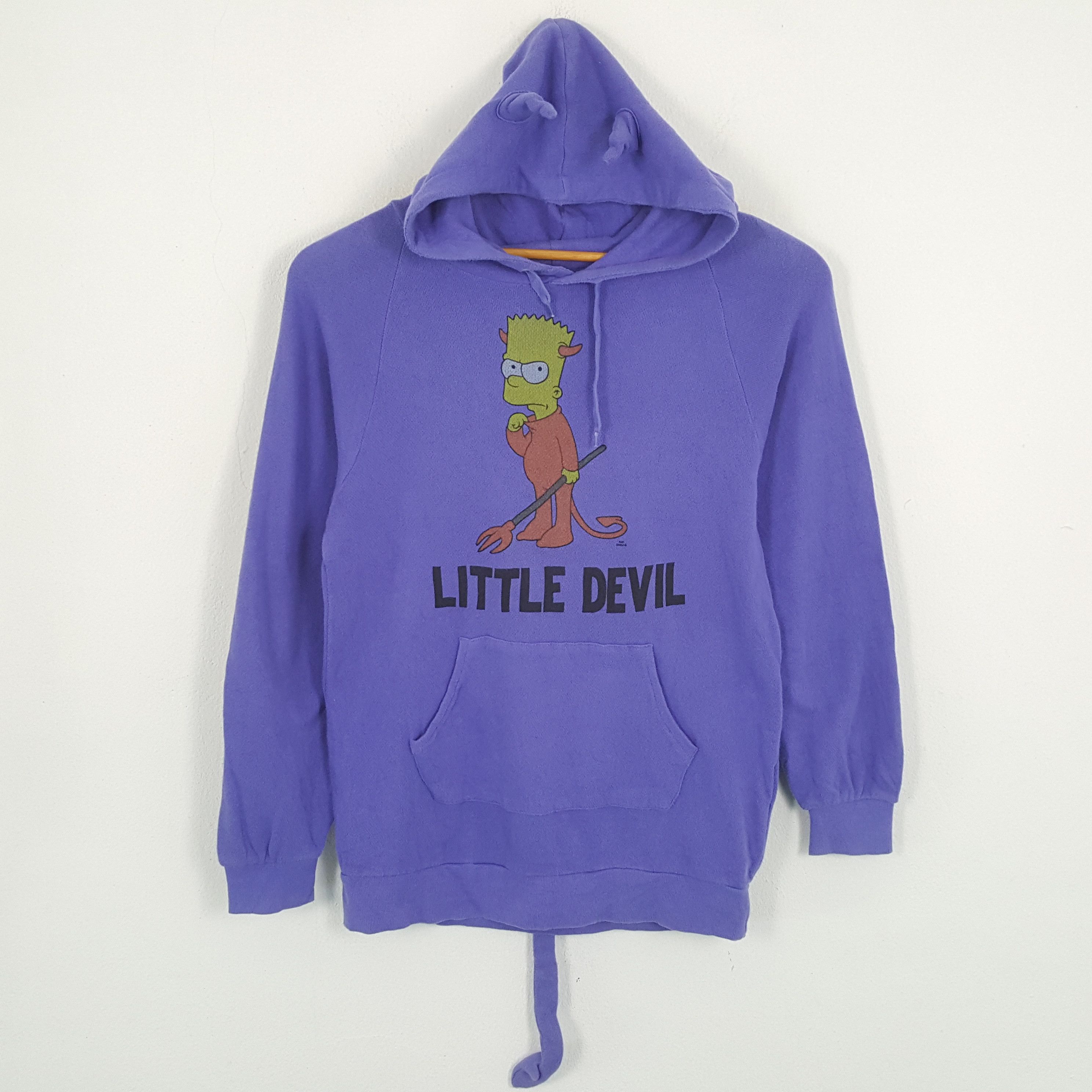 Cartoon Network × The Simpsons × Vintage Vintage THE SIMPSONS Little Devil Style Hoodies Size US S / EU 44-46 / 1 - 1 Thumbnail