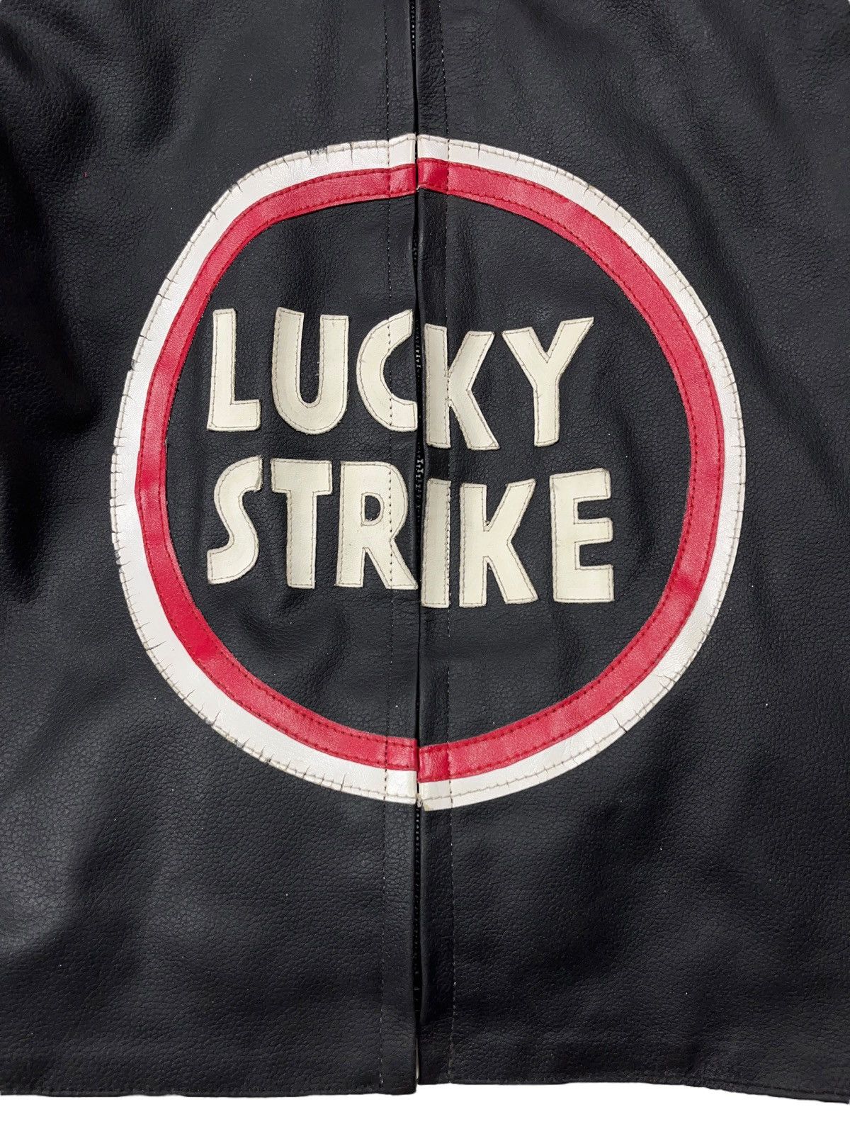 Genuine Leather Vintage Lucky Strike Leather Racing Jacket with Protection Size US XL / EU 56 / 4 - 6 Thumbnail