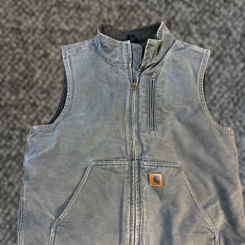 Carhartt Carhartt Vest Fleece Lined Gray M Zip Western Style Workwear Casual/Vintage 44 Chest Mens Regular Fit New title Size US M / EU 48-50 / 2 - 1 Thumbnail