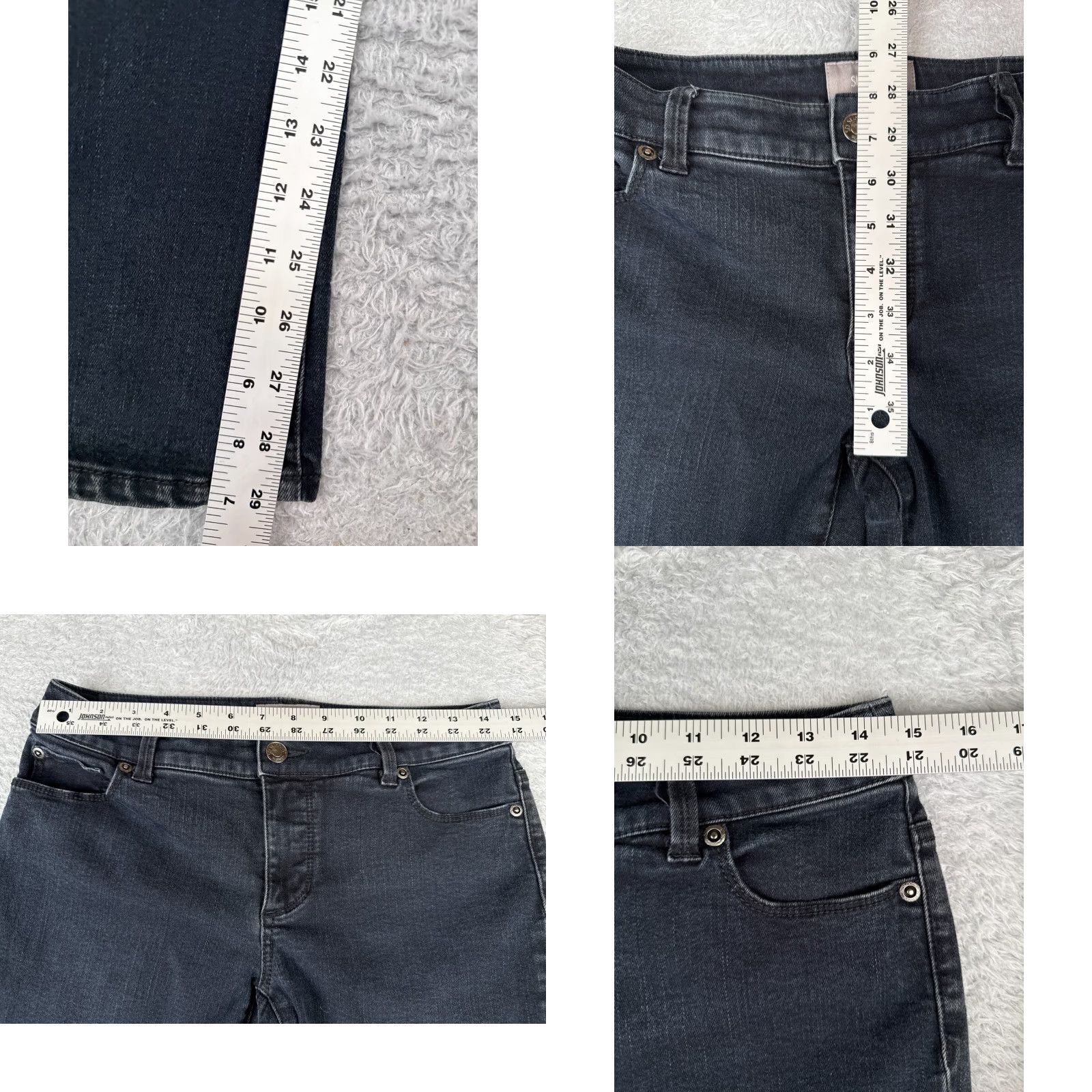 Vintage Chicos Jeans Women Bootcut Denim 29x29 Blue Cotton Blend Low Rise 00 Regular 5-Pocket Logo Embroidered Size 24" / US 00 / IT 34 - 8 Thumbnail