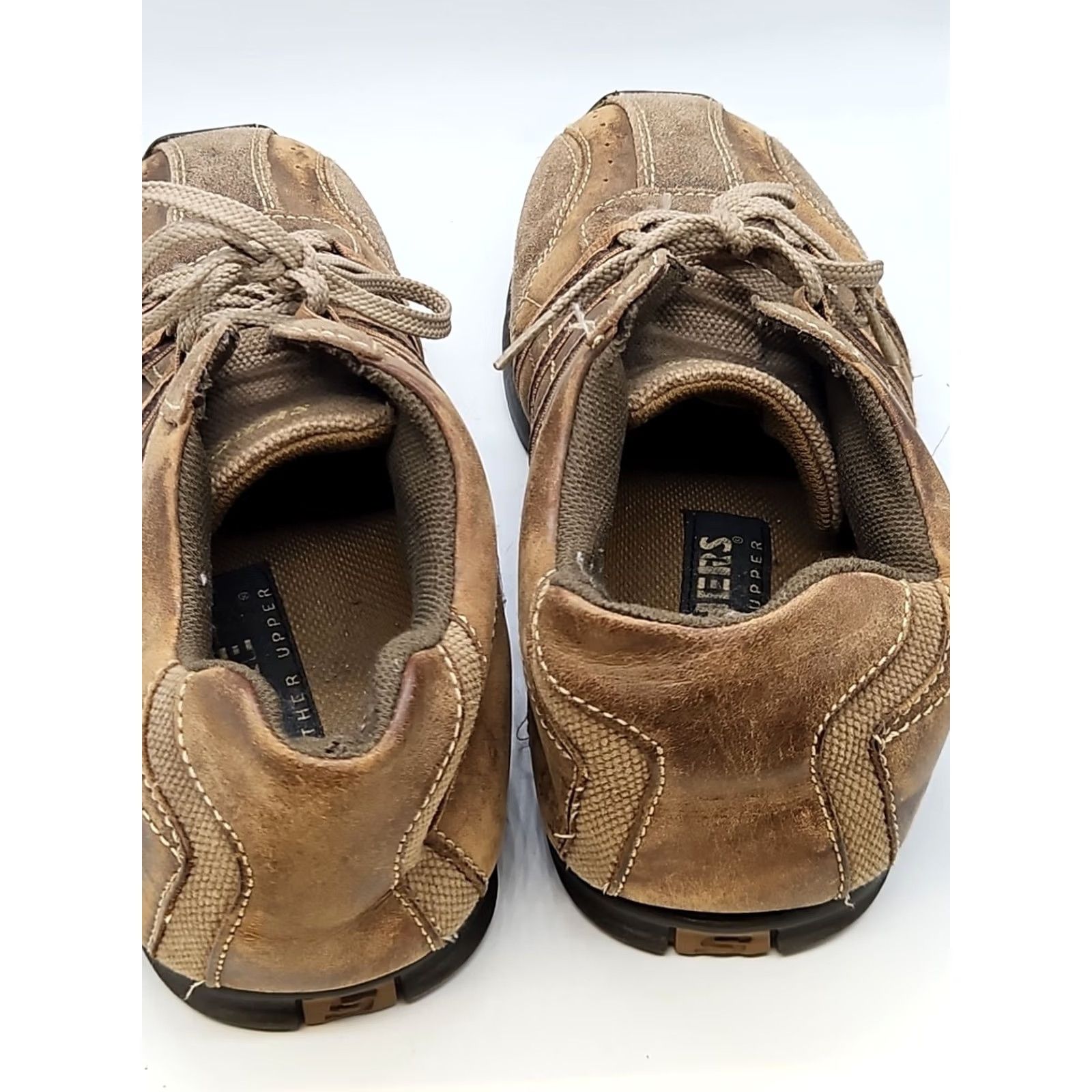 SKECHERS VINTAGE Skechers Leather Sneakers Mens 8.5 Brown Casual Comfort Walking Size US 9 / EU 42 - 5 Thumbnail