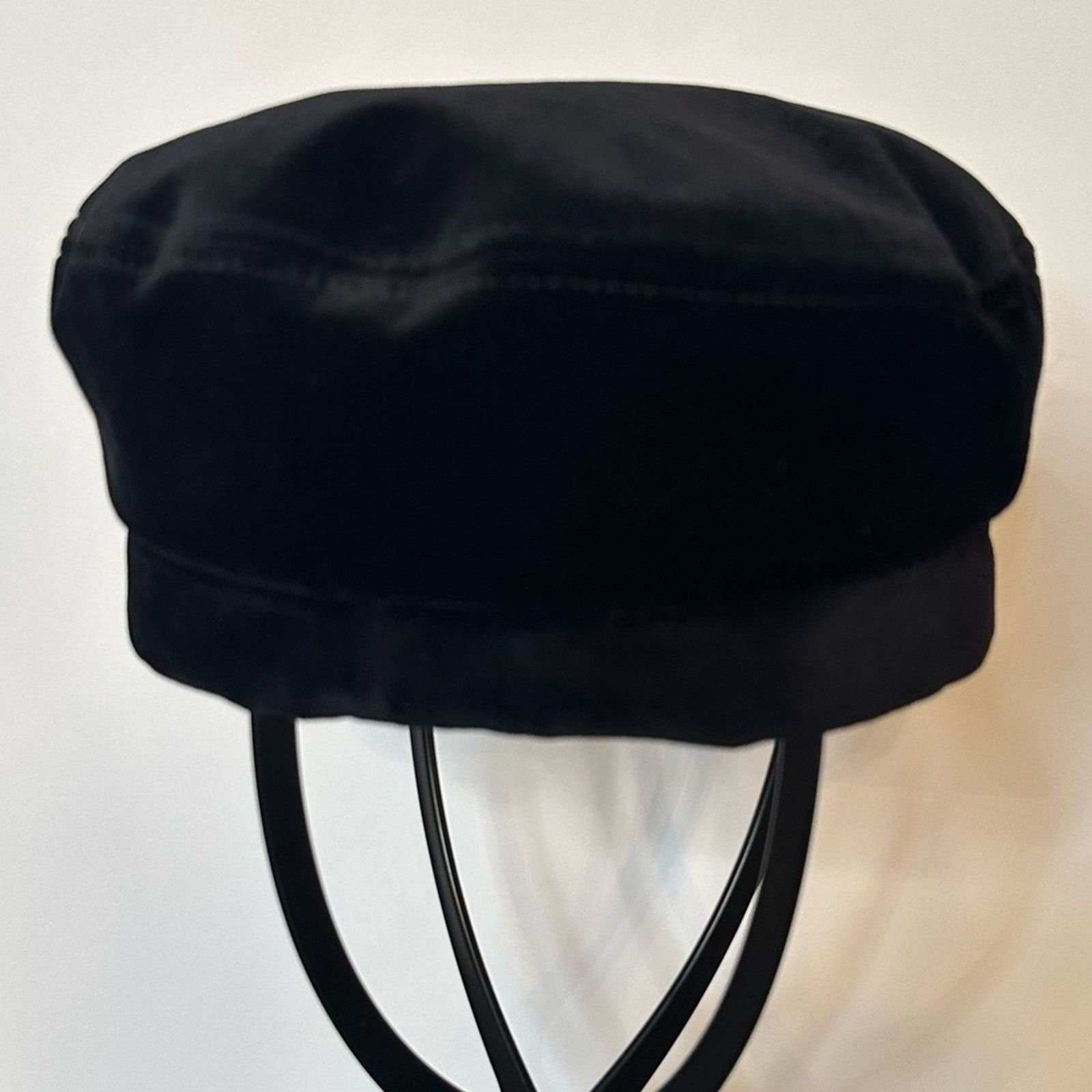 Maison Michel New Billy Black Velvet Beret size M 58 cm Designer Hat Size ONE SIZE - 8 Thumbnail